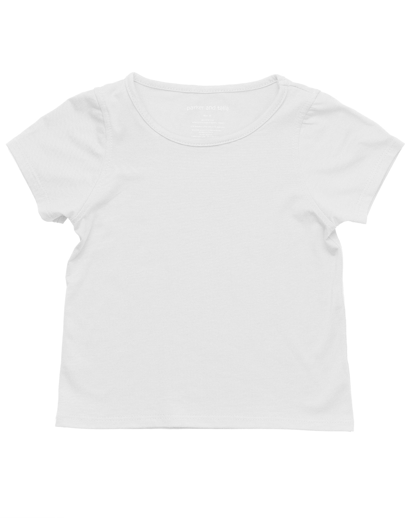 The Everday Sensory Friendly White Tee w Chewy necklace- *actual chewy necklace design may vary, but color will match tee*