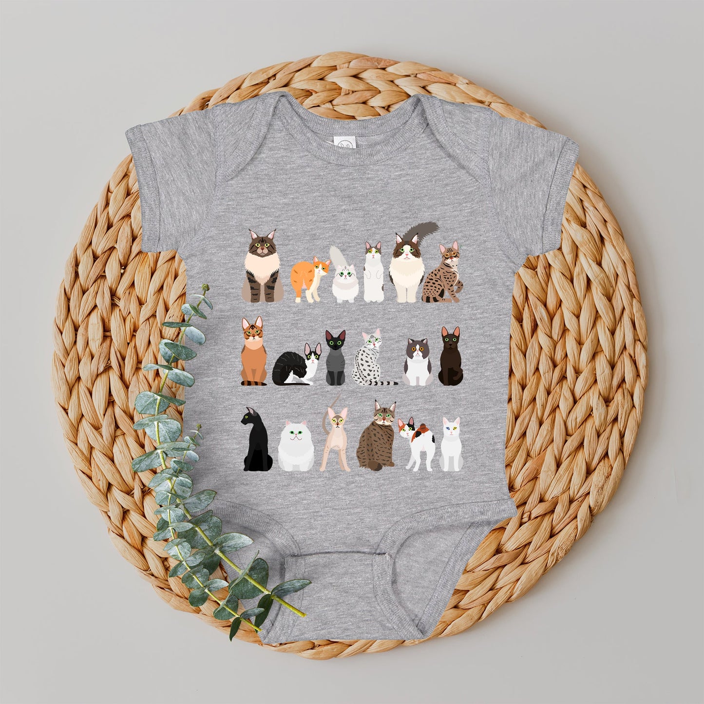 Cat Lovers Kid's Tees, Farm Animal Infant Bodysuits, Pet, Illustration, Breeds, Youth Comfort Colors T-Shirt