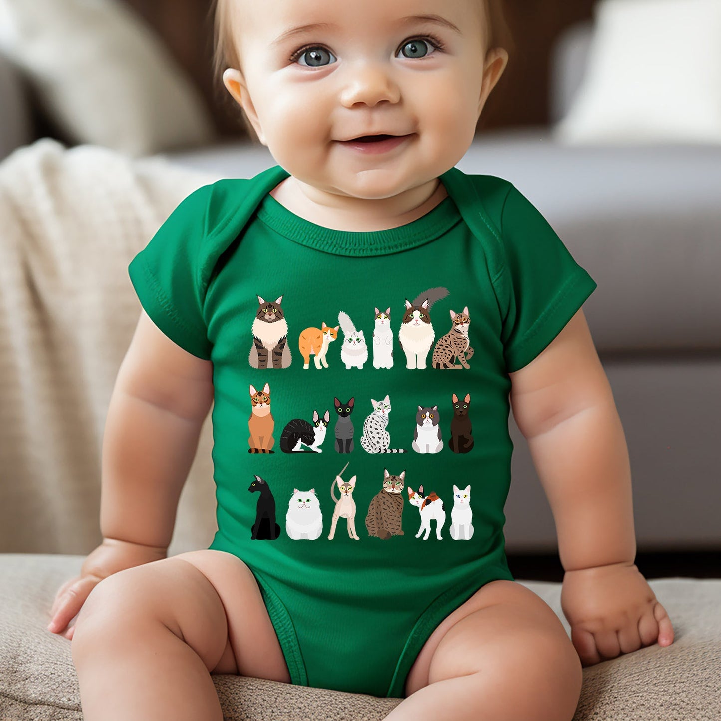 Cat Lovers Kid's Tees, Farm Animal Infant Bodysuits, Pet, Illustration, Breeds, Youth Comfort Colors T-Shirt