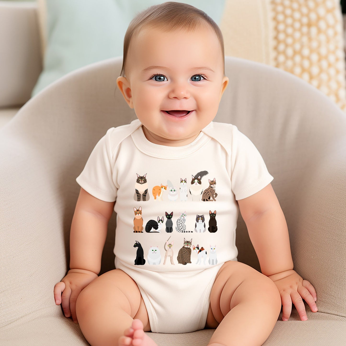 Cat Lovers Kid's Tees, Farm Animal Infant Bodysuits, Pet, Illustration, Breeds, Youth Comfort Colors T-Shirt