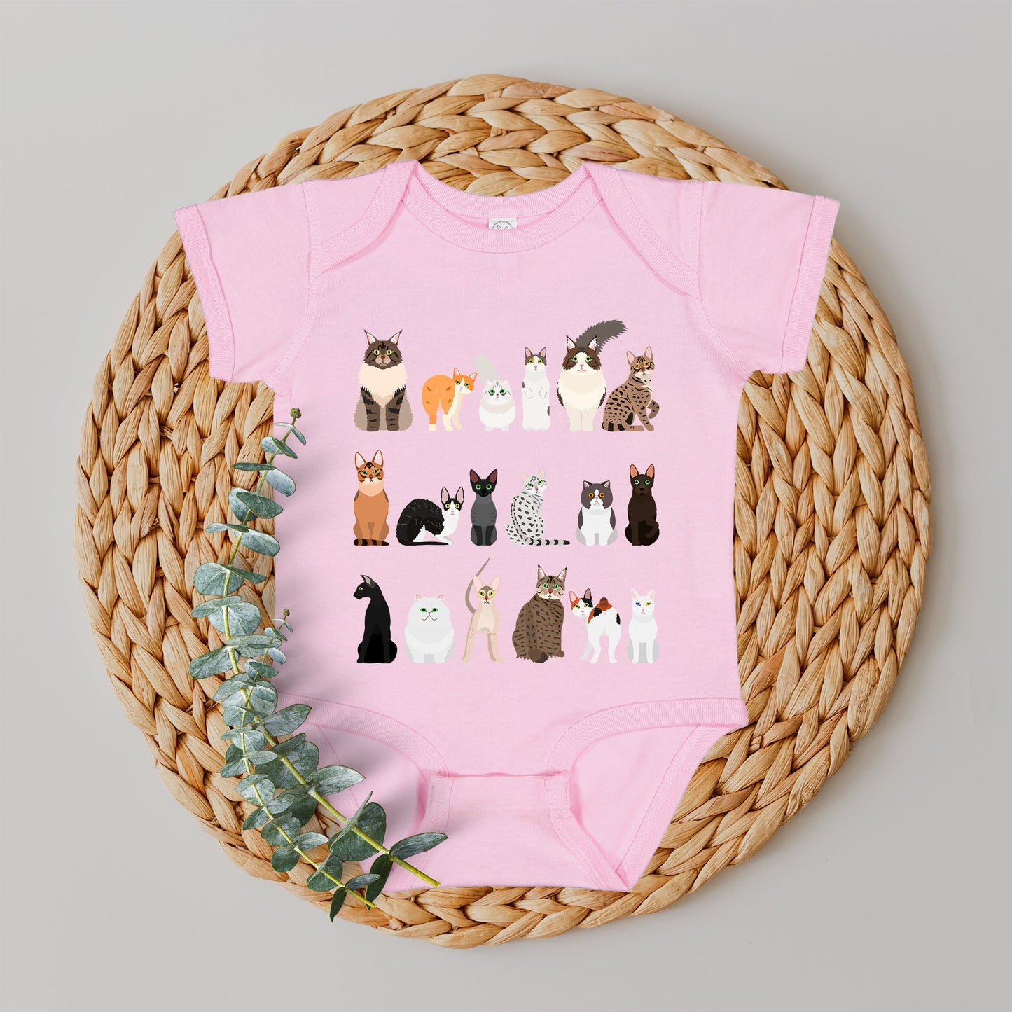Cat Lovers Kid's Tees, Farm Animal Infant Bodysuits, Pet, Illustration, Breeds, Youth Comfort Colors T-Shirt