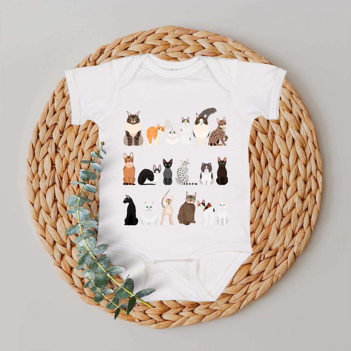 Cat Lovers Kid's Tees, Farm Animal Infant Bodysuits, Pet, Illustration, Breeds, Youth Comfort Colors T-Shirt