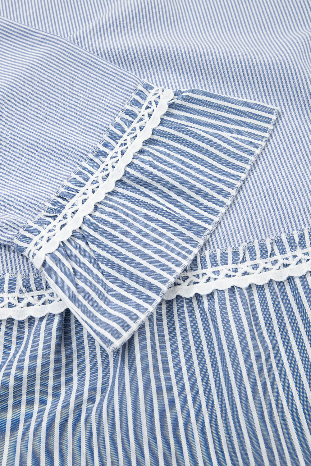 Plus Size Stripe Patchwork Lace Trim 3/4 Sleeve Maxi Dress