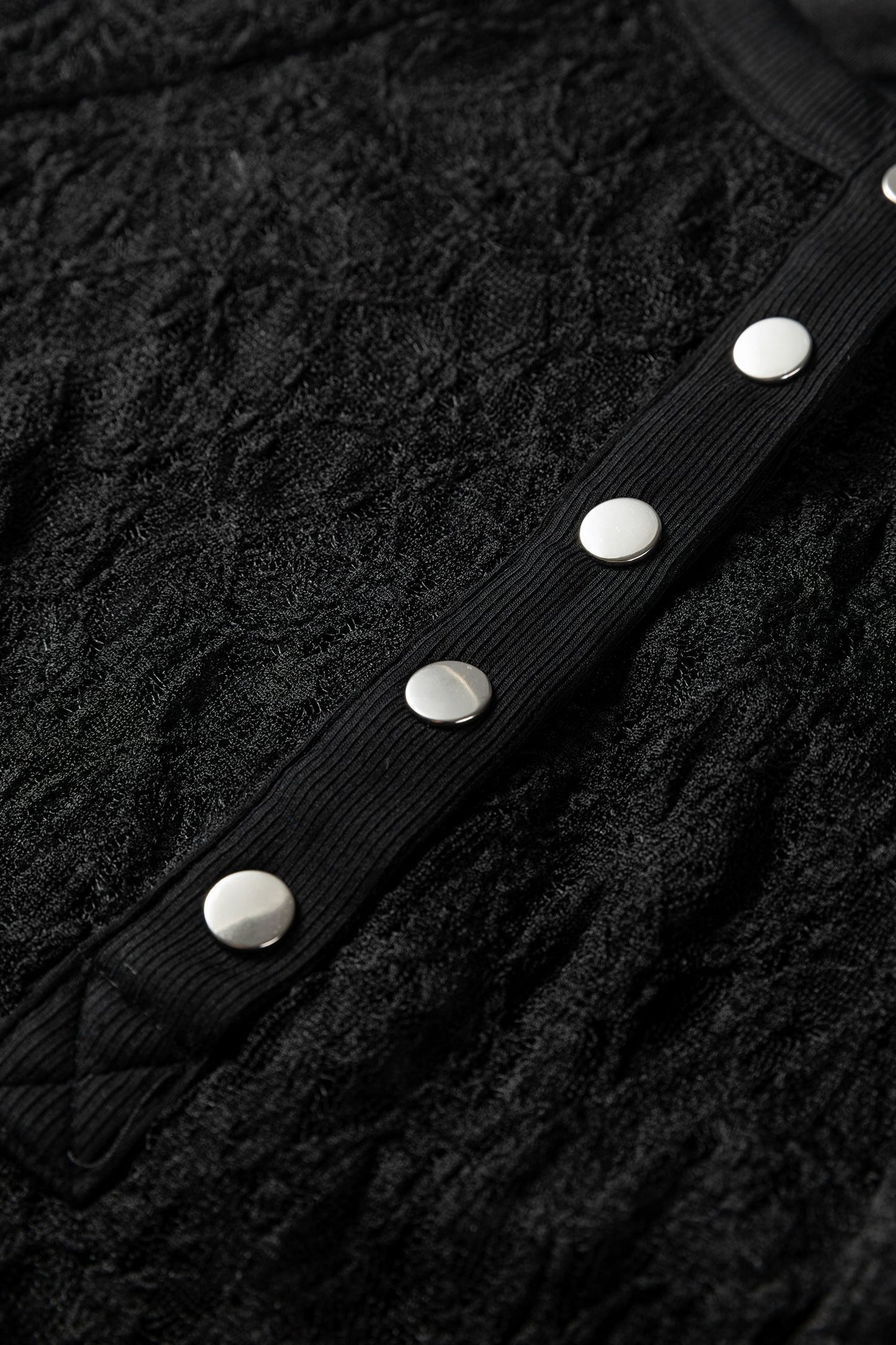 Lace Sheer Long Sleeve Henley Top