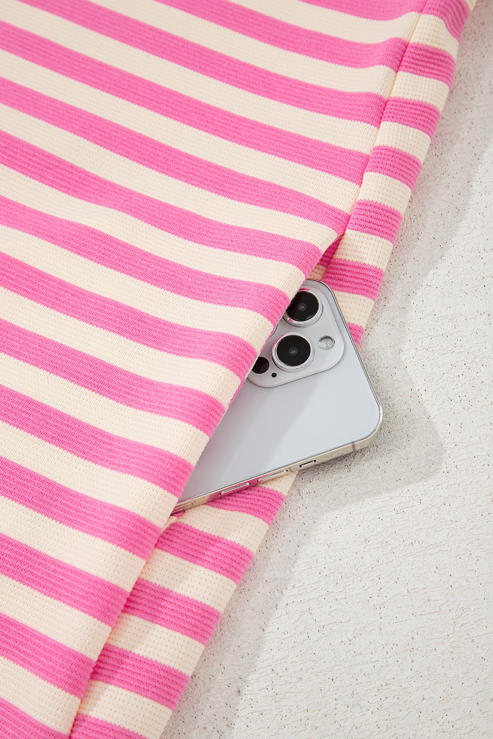 Stripe Flutter Sleeve Contrast Collar Mini Dress