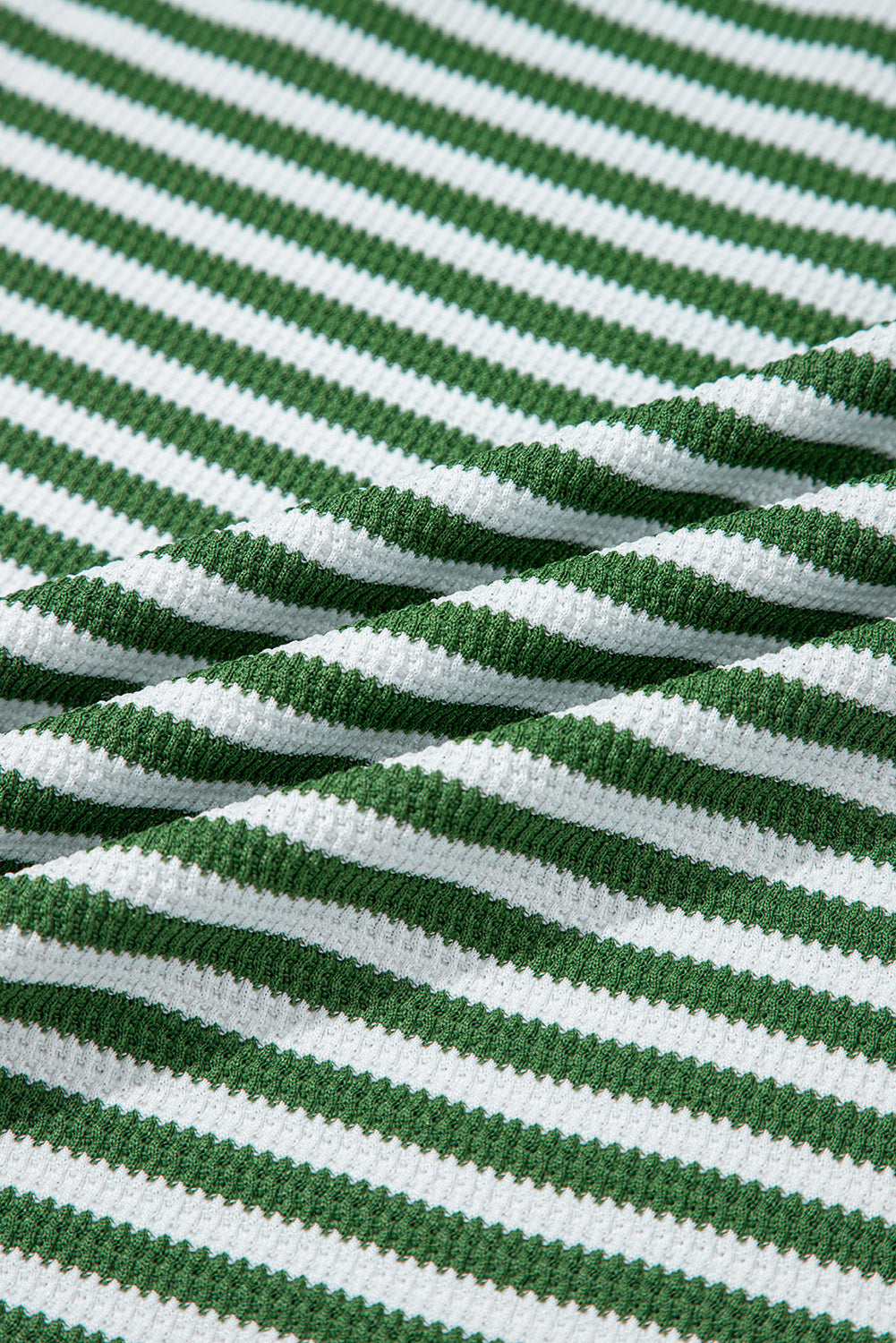 Stripe Thermal Knit Drop Shoulder Top