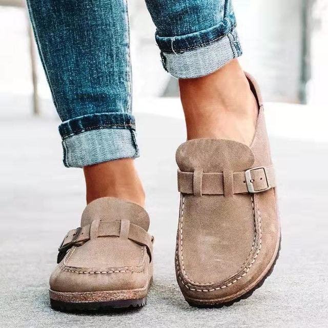 Women's Retro Slip-On Mules Casual Comfort Flats