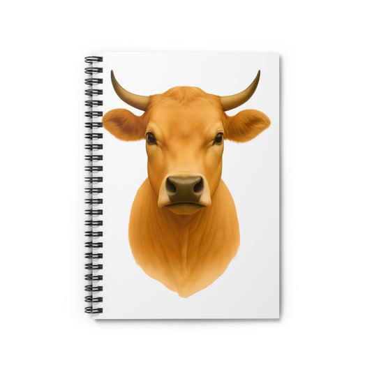 Rustic Cow Spiral Notebook | Farmhouse Aesthetic | Cute Gift for Cow Lovers | Journaling, School, or Planning
