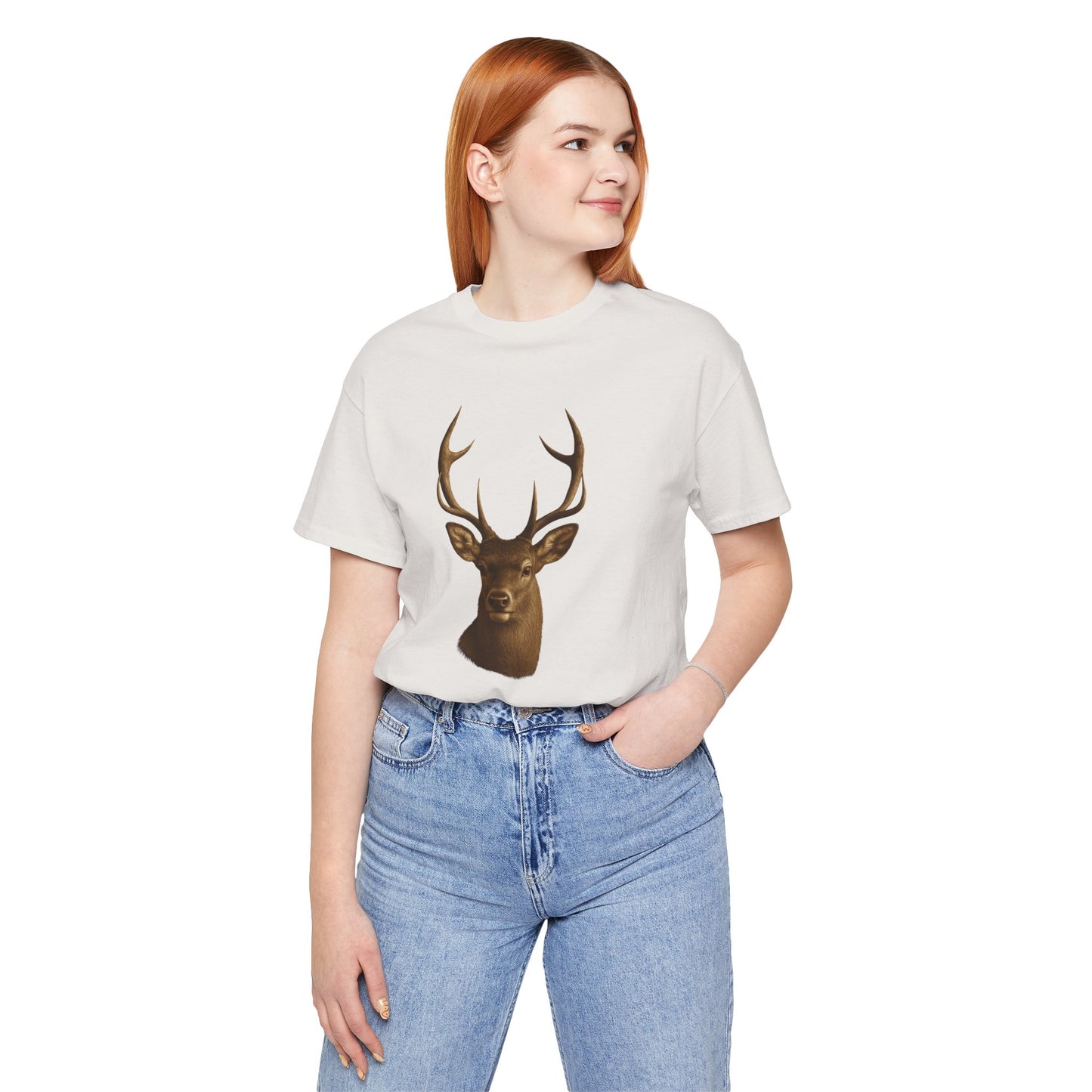 Rustic Deer Graphic Tee, Nature Lover Shirt, Outdoorsy Gift, Casual Wear, Wildlife Enthusiast Tee