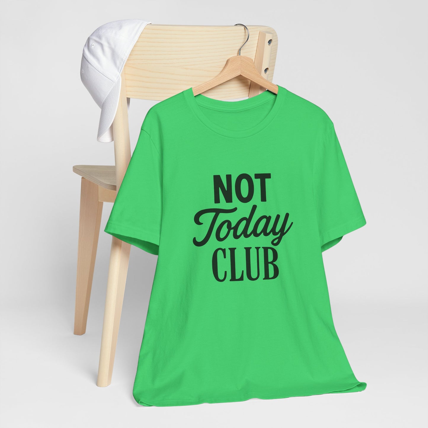 Keep Calm & Join the Not Today Club Tee, Casual Statement T-Shirt, Gift for Friends, Motivational Apparel, Relaxed Couple's Shirt, [...]