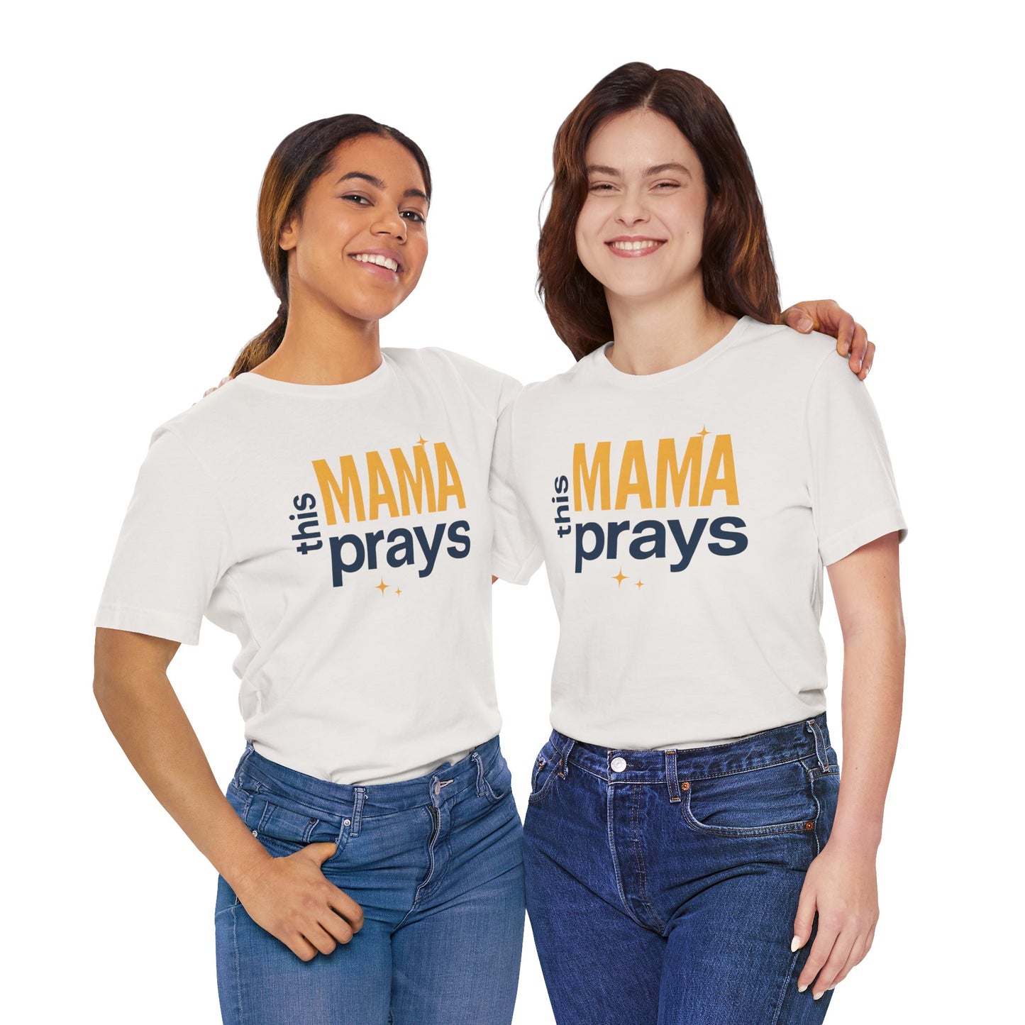 This Mama Prays Tee | Unisex Jersey Short Sleeve T-Shirt, Faith Gift, Mom Life Shirt, Inspirational Apparel, Christian Merchandise