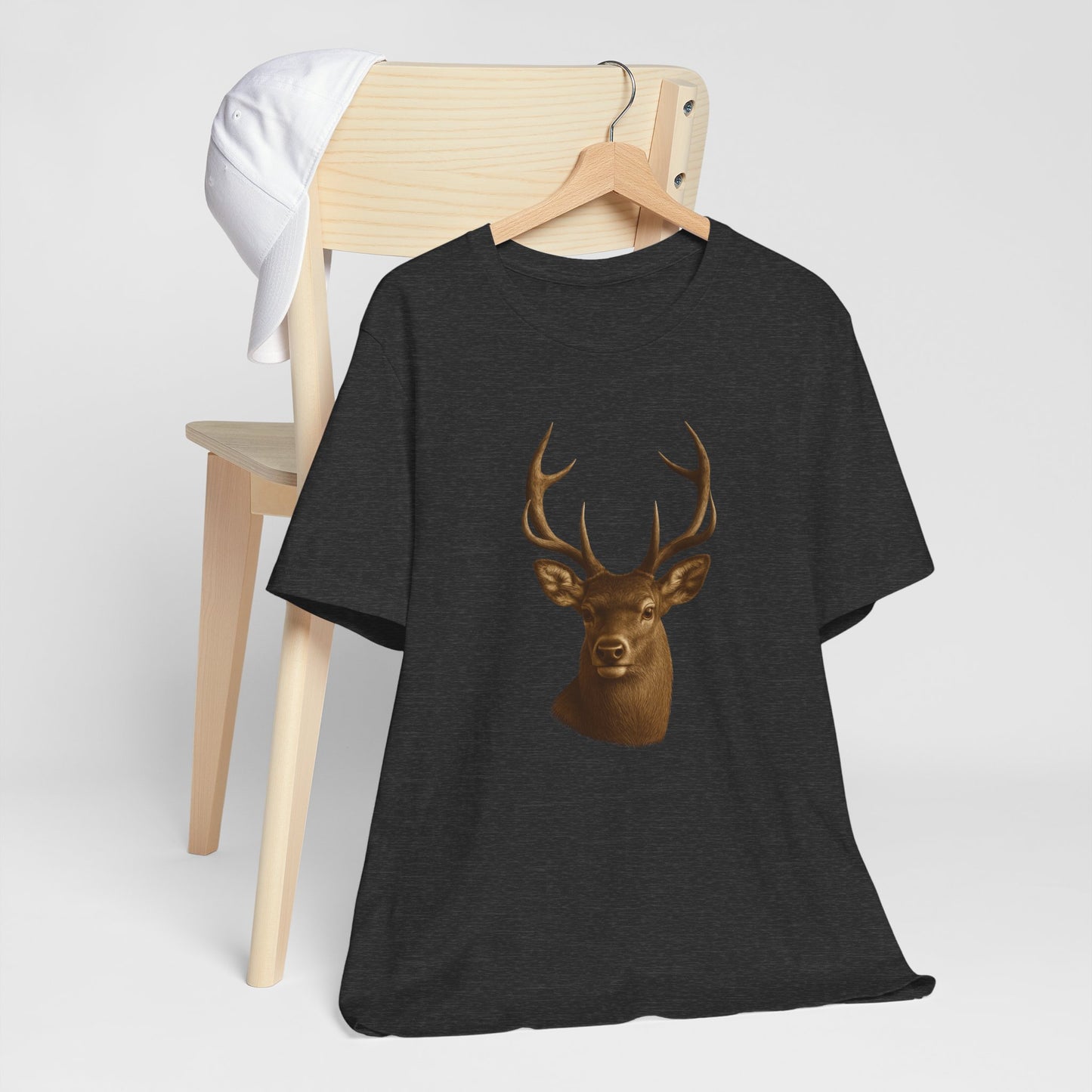 Rustic Deer Graphic Tee, Nature Lover Shirt, Outdoorsy Gift, Casual Wear, Wildlife Enthusiast Tee