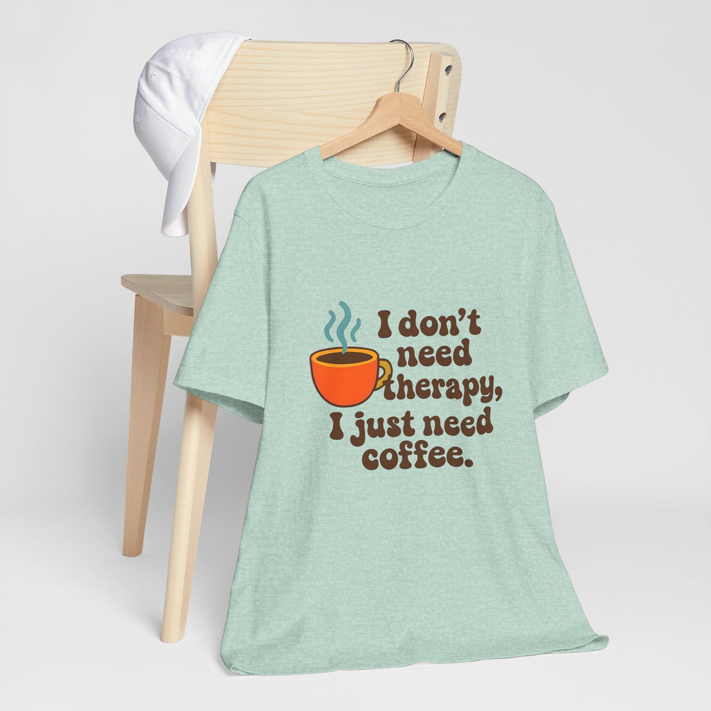 Coffee Therapy Tee, Unisex Graphic Tee, Casual Wear, Perfect Gift for Coffee Lovers, Funny T-Shirt, Everyday Comfort Wear