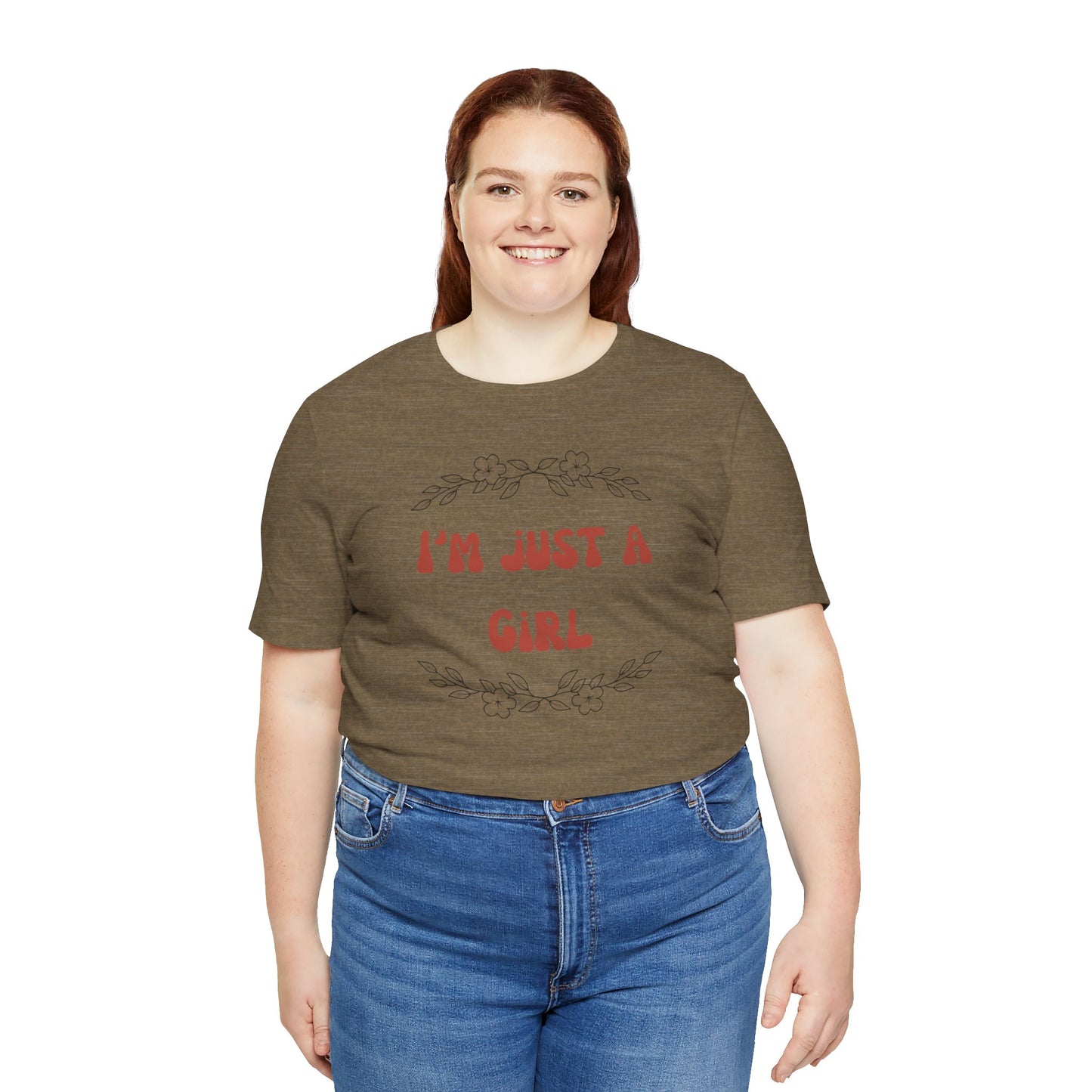 I'm Just a Girl Short Sleeve Tee | Casual Women's T-Shirt, Gift for Her, Birthday Shirt, Everyday Wear, Cute Graphic Tee