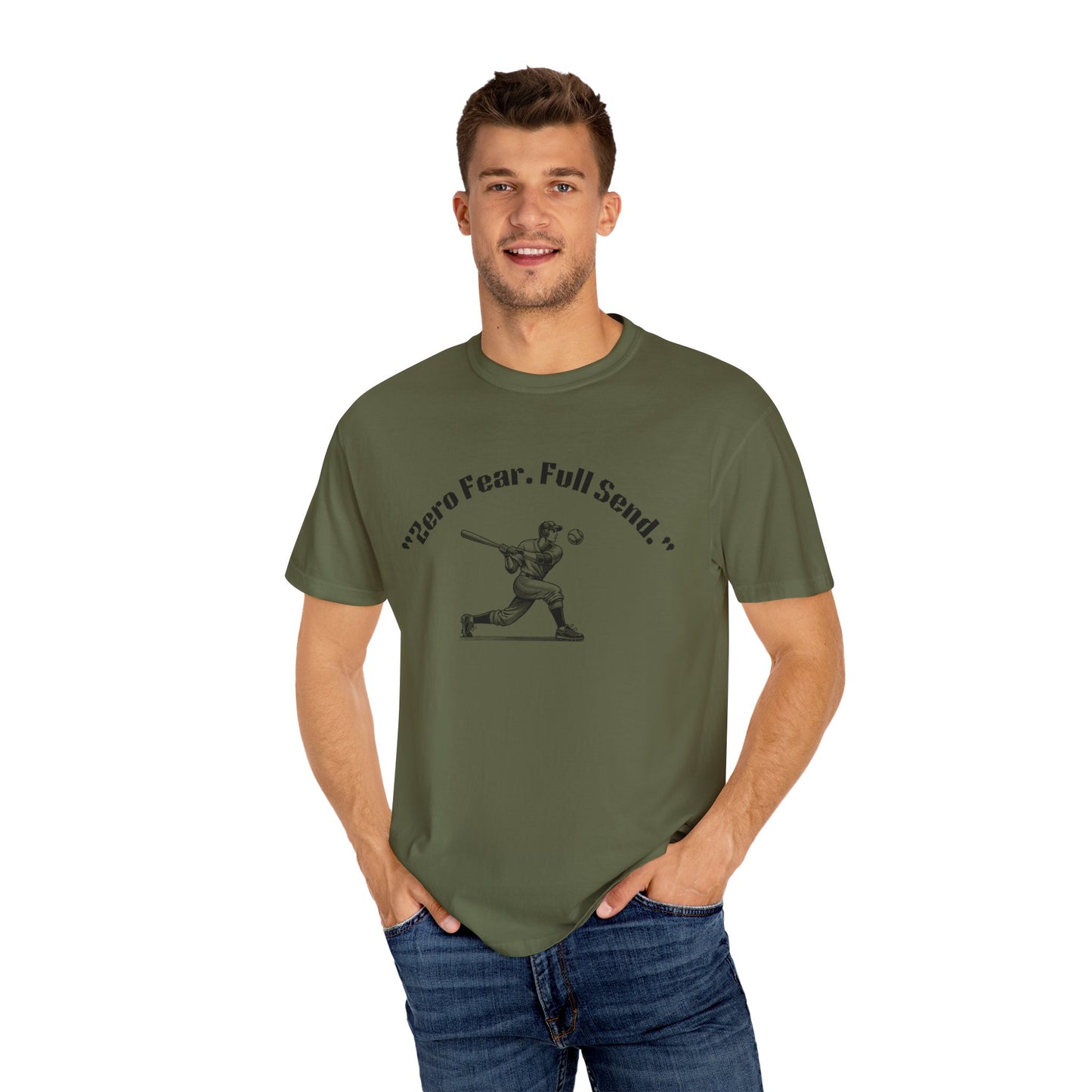 Youth Garment-Dyed T-shirt Zero Fear Full Send Moto Tee