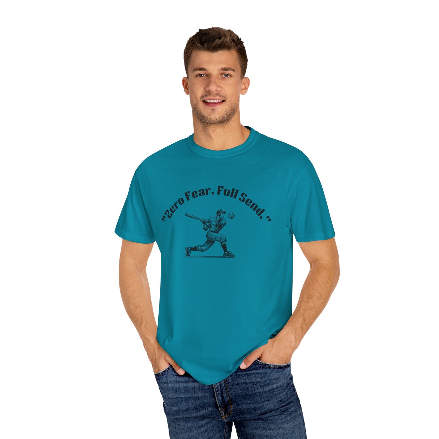 Youth Garment-Dyed T-shirt Zero Fear Full Send Moto Tee