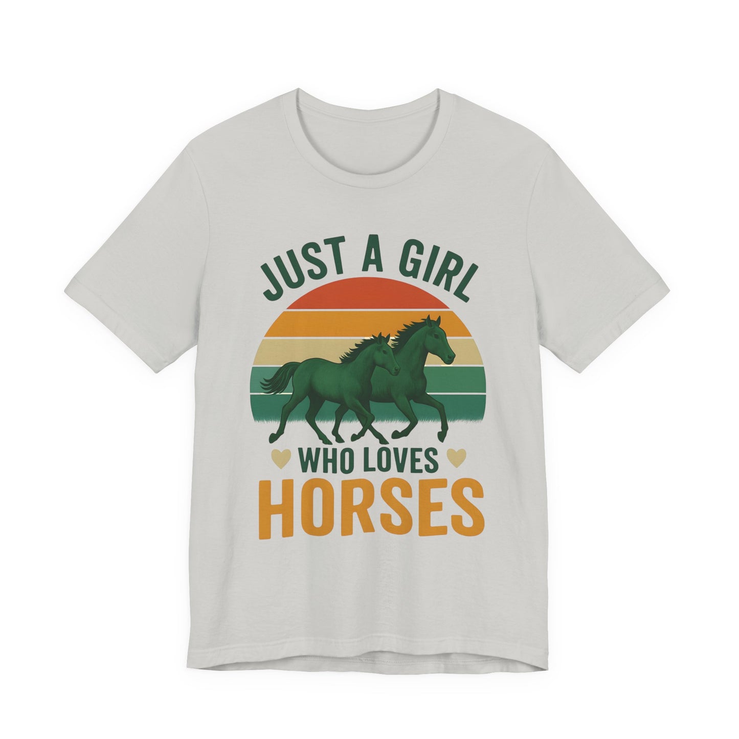 Just a Girl Who Loves Horses Tee | Horse Lover Shirt, Equestrian Gift, Casual Summer Tee, Birthday Present, Gift for Horse Girls