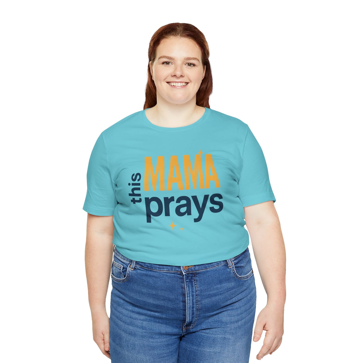 This Mama Prays Tee | Unisex Jersey Short Sleeve T-Shirt, Faith Gift, Mom Life Shirt, Inspirational Apparel, Christian Merchandise