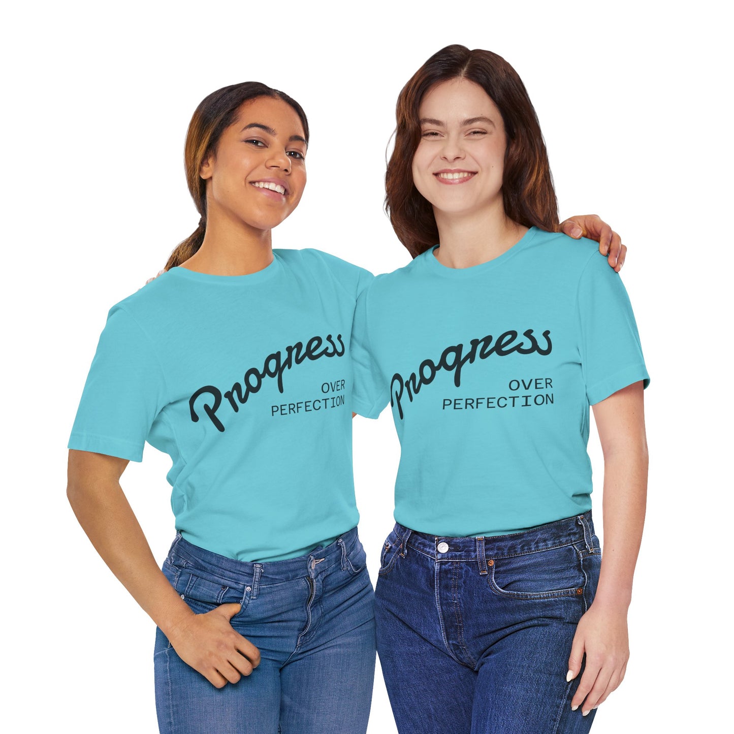 Unisex Tee: Progress Over Perfection Shirt, Motivational Top, Casual Wear, Gift for Growth Mindset, Everyday Comfort