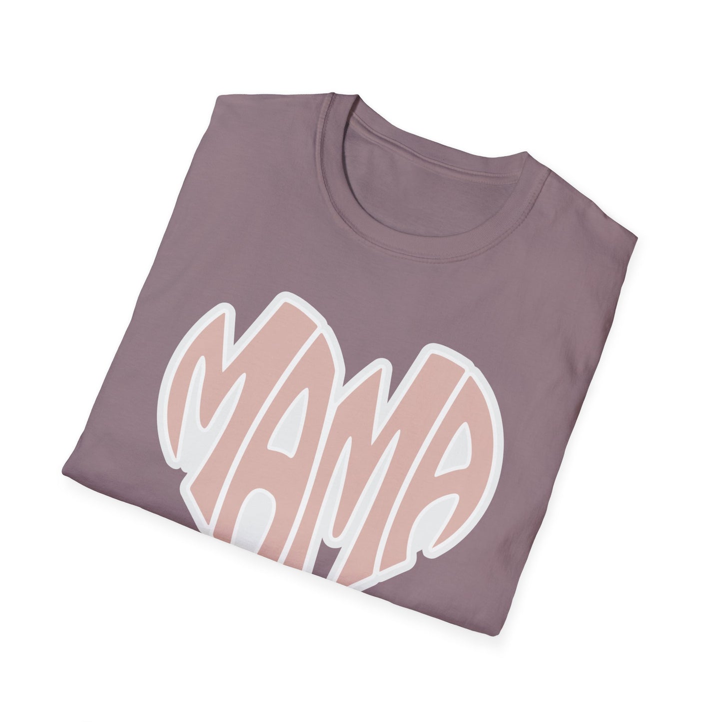 Mama Heart Unisex Softstyle T-Shirt | Gifts for Moms | Casual Wear | Mother's Day | Family Celebrations
