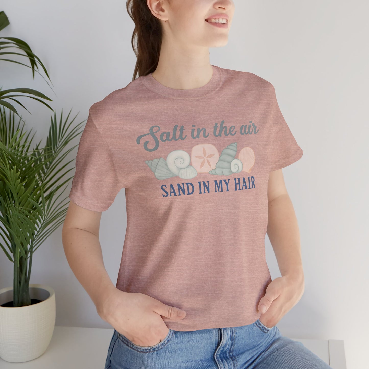 Salt in the Air, Sand in My Hair Unisex Tee | Beach Vibes Shirt, Summer Tee, Vacation Shirt, Nautical Gift, Bohemian Style