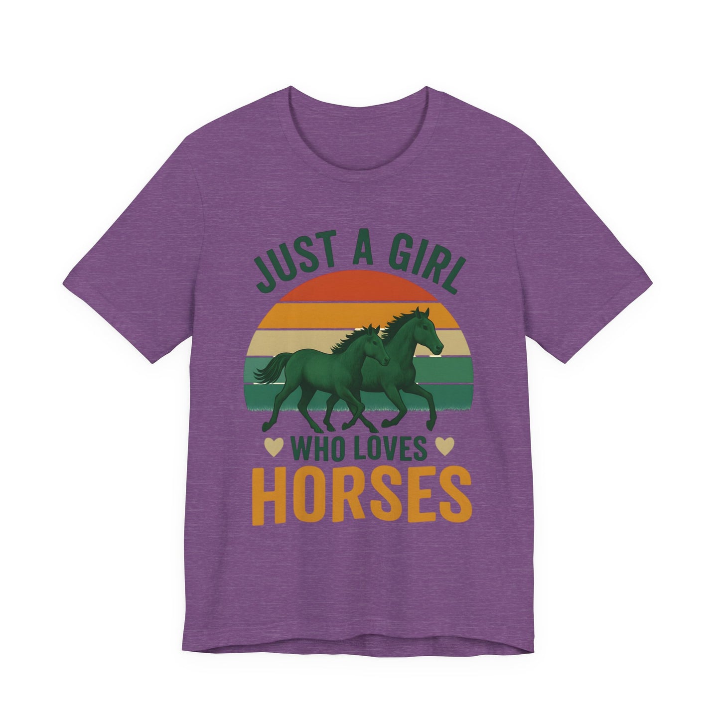 Just a Girl Who Loves Horses Tee | Horse Lover Shirt, Equestrian Gift, Casual Summer Tee, Birthday Present, Gift for Horse Girls