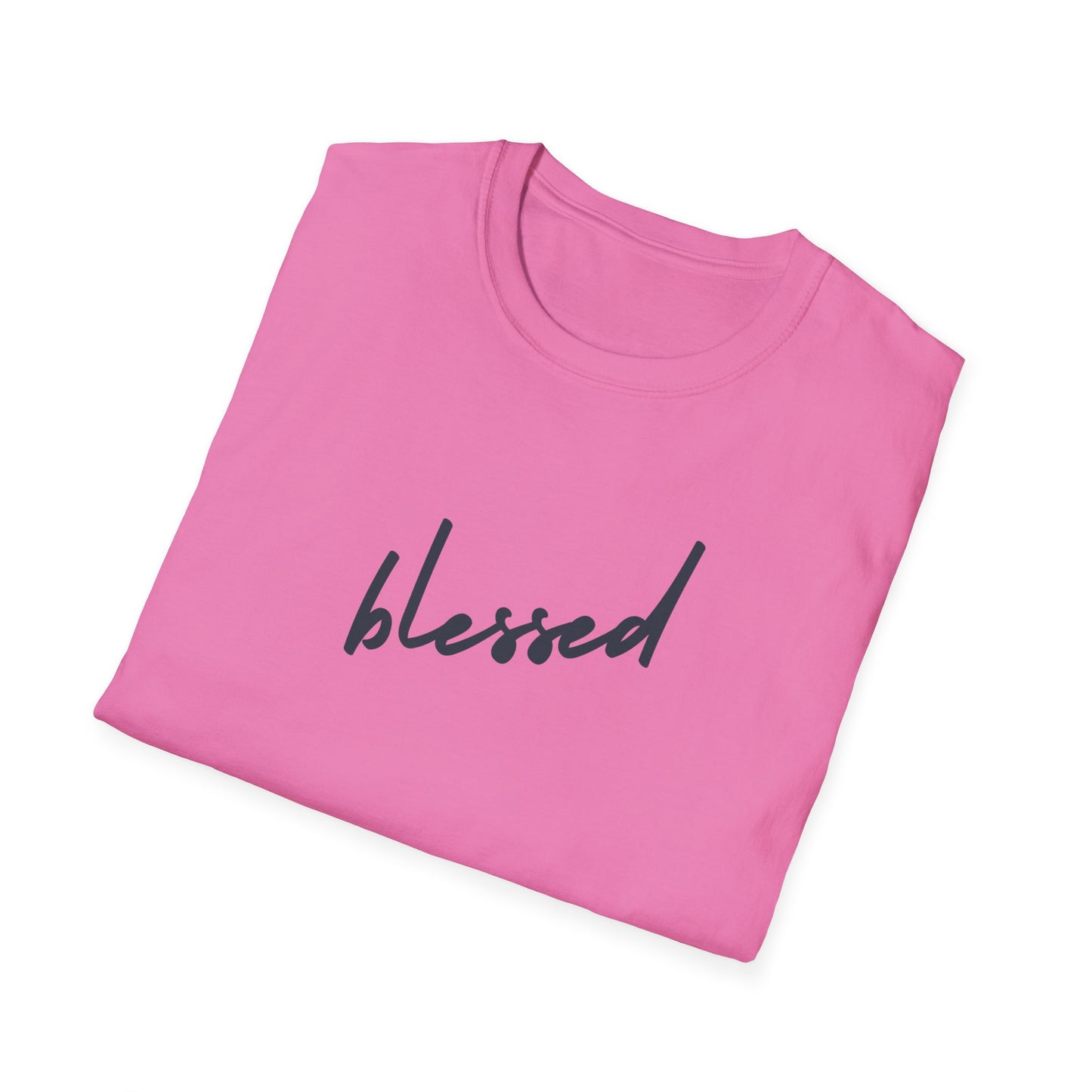Blessed Unisex Softstyle T-Shirt, Inspirational Tee, Faith-Based Apparel, Positive Vibes Shirt, Gift for Friends, Everyday Wear