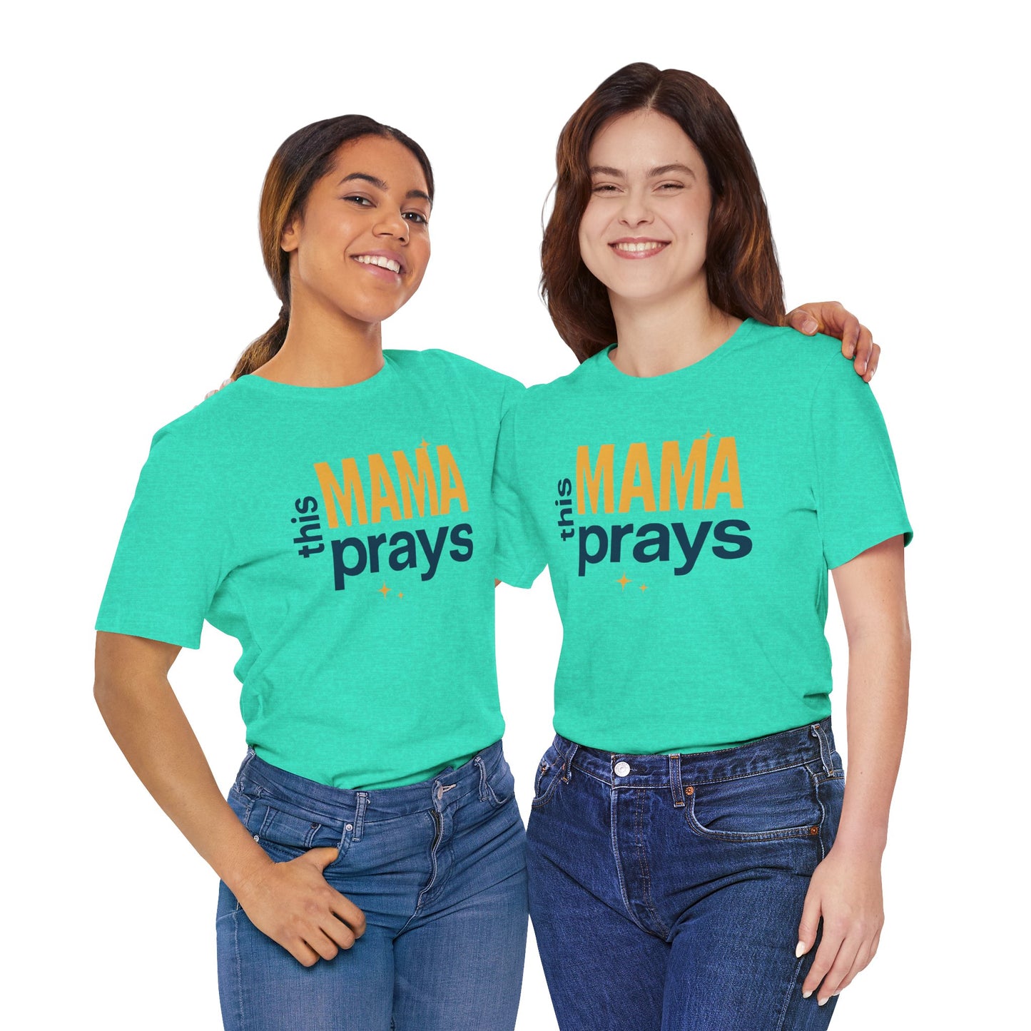 This Mama Prays Tee | Unisex Jersey Short Sleeve T-Shirt, Faith Gift, Mom Life Shirt, Inspirational Apparel, Christian Merchandise