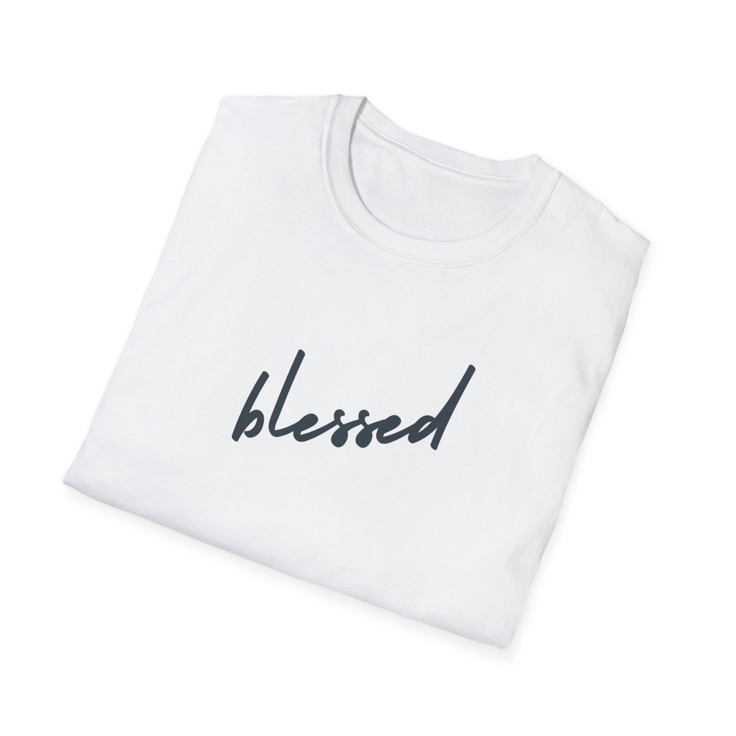 Blessed Unisex Softstyle T-Shirt, Inspirational Tee, Faith-Based Apparel, Positive Vibes Shirt, Gift for Friends, Everyday Wear