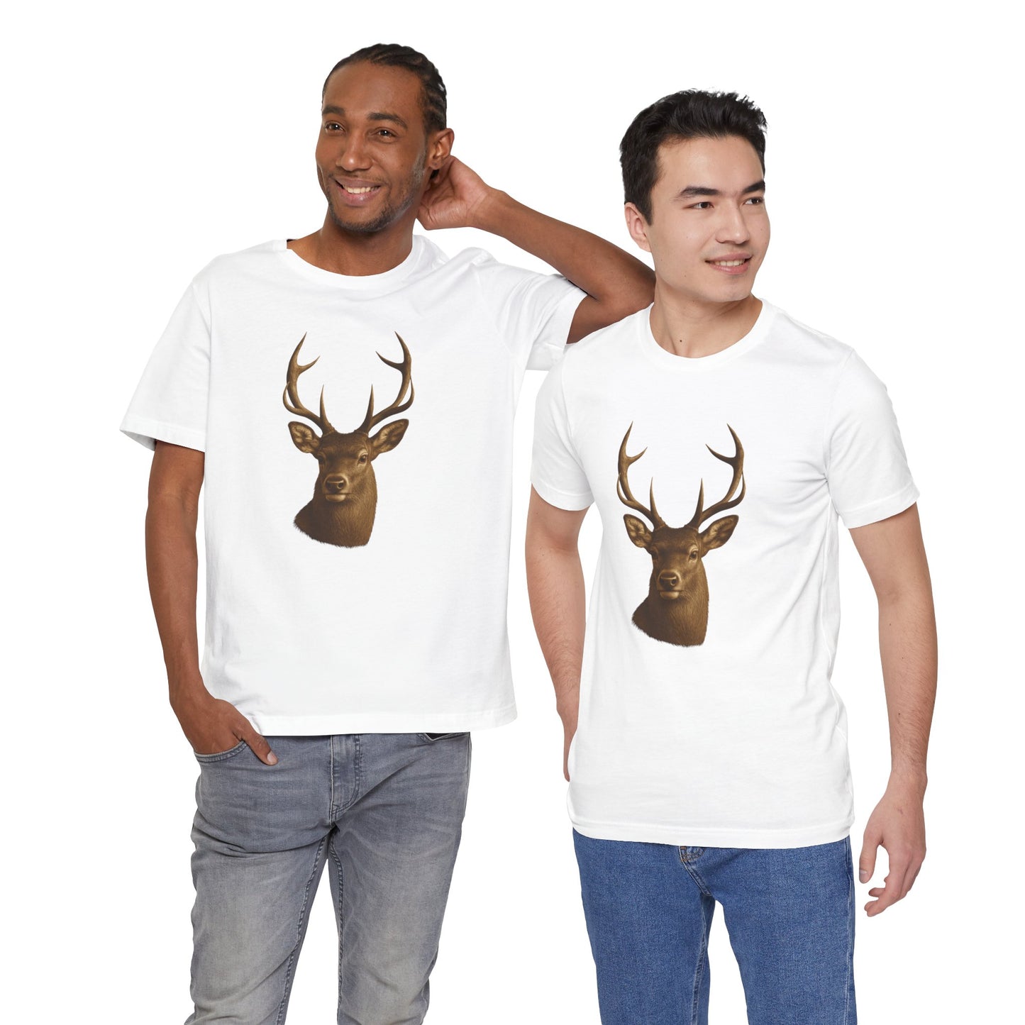 Rustic Deer Graphic Tee, Nature Lover Shirt, Outdoorsy Gift, Casual Wear, Wildlife Enthusiast Tee