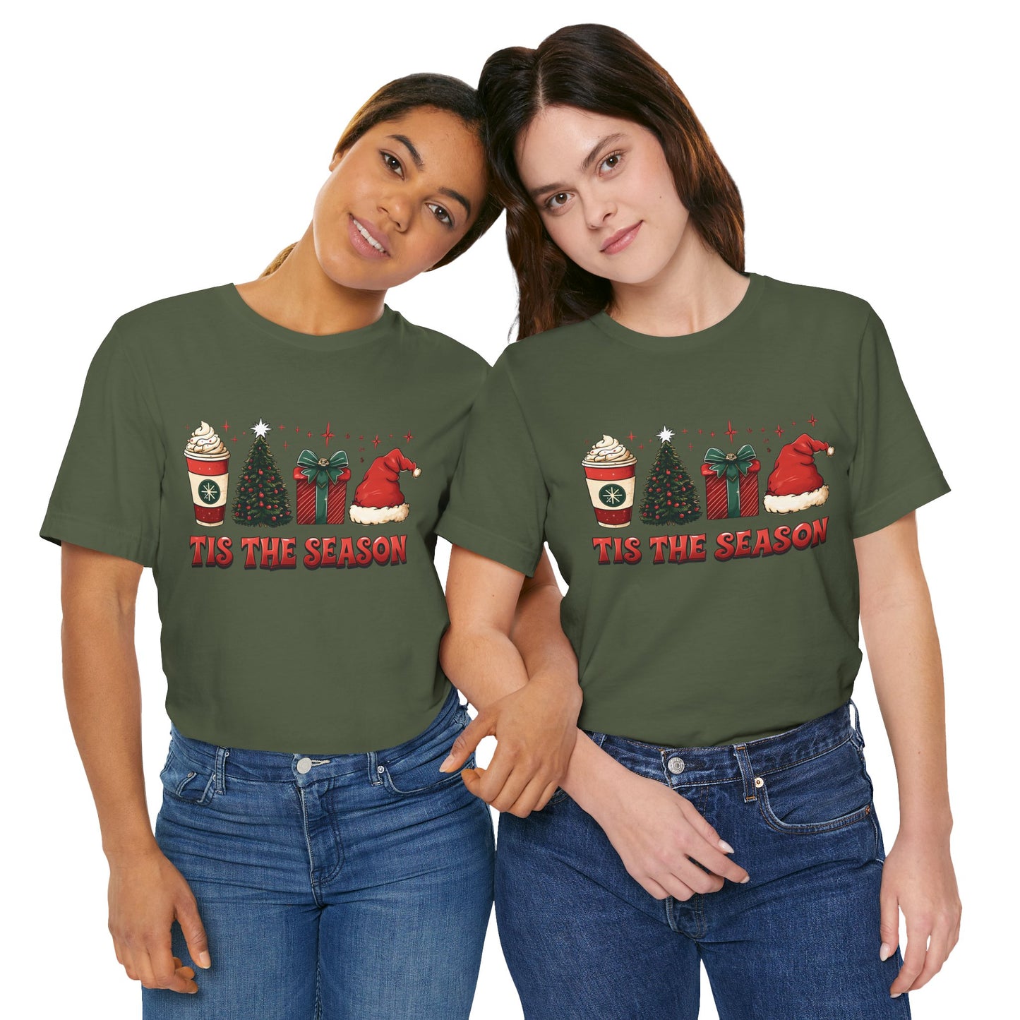 Holiday Cheer Short Sleeve Tee | 'Tis the Season Shirt | Festive Casual Wear | Christmas Gift | Unisex Tee | Seasonal Apparel