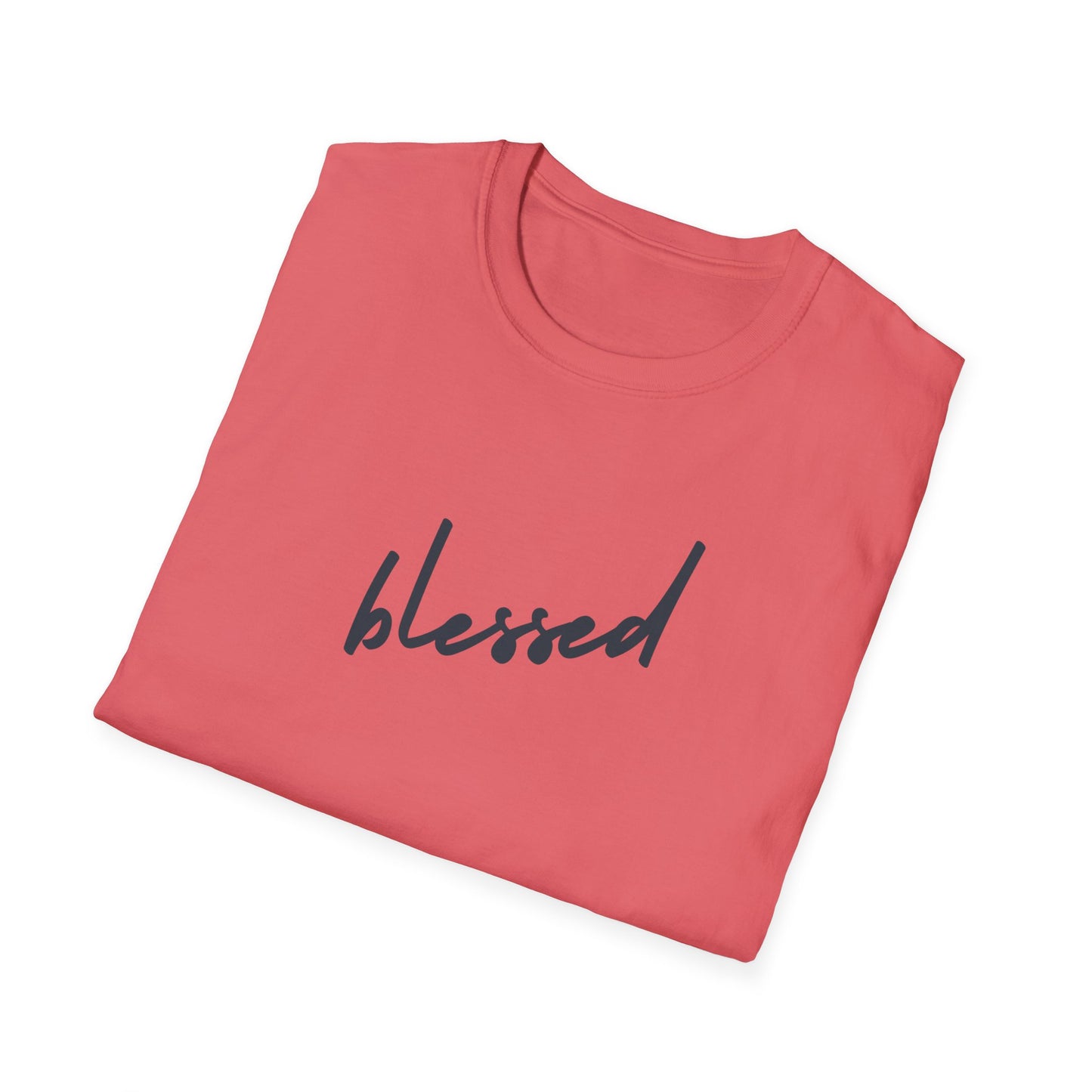 Blessed Unisex Softstyle T-Shirt, Inspirational Tee, Faith-Based Apparel, Positive Vibes Shirt, Gift for Friends, Everyday Wear