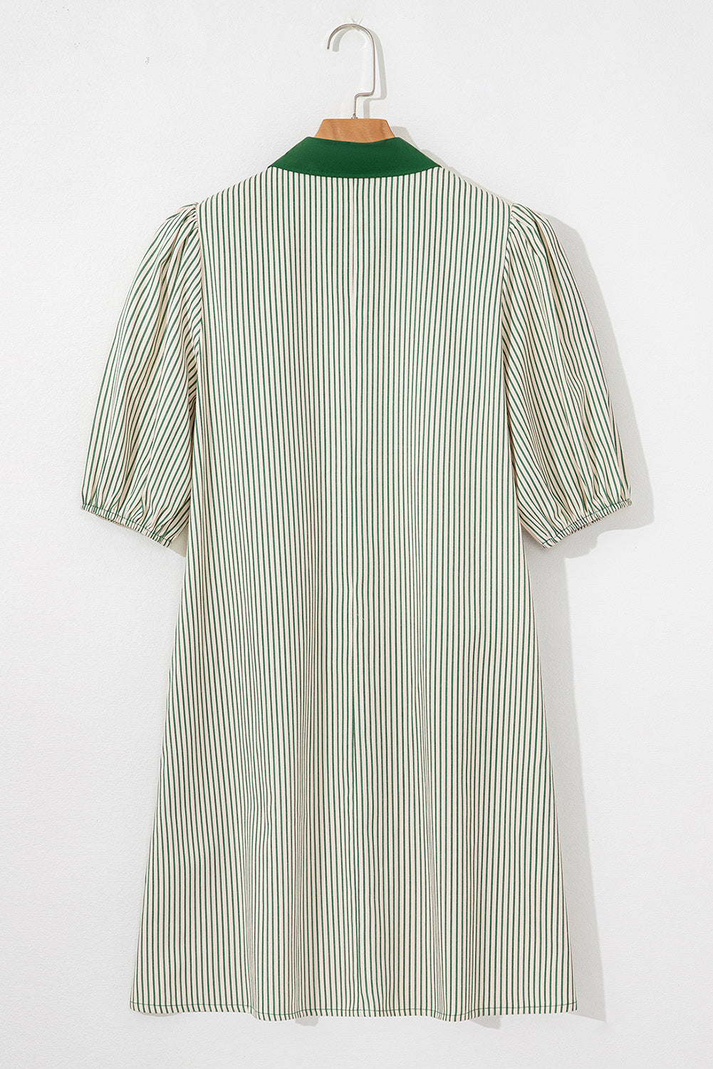 Stripe Patchwork Chest Pocket Mini Shirt Dress