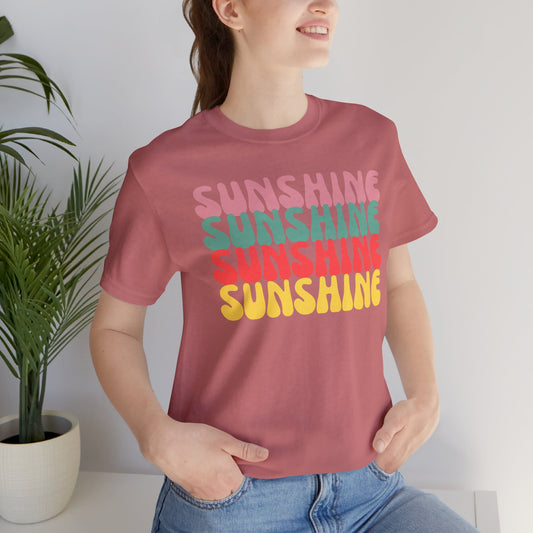 Sunny Vibe Unisex Tee, Summer T-Shirt, Beachwear, Gift for Her, Casual Wear, Fun Graphic Tee