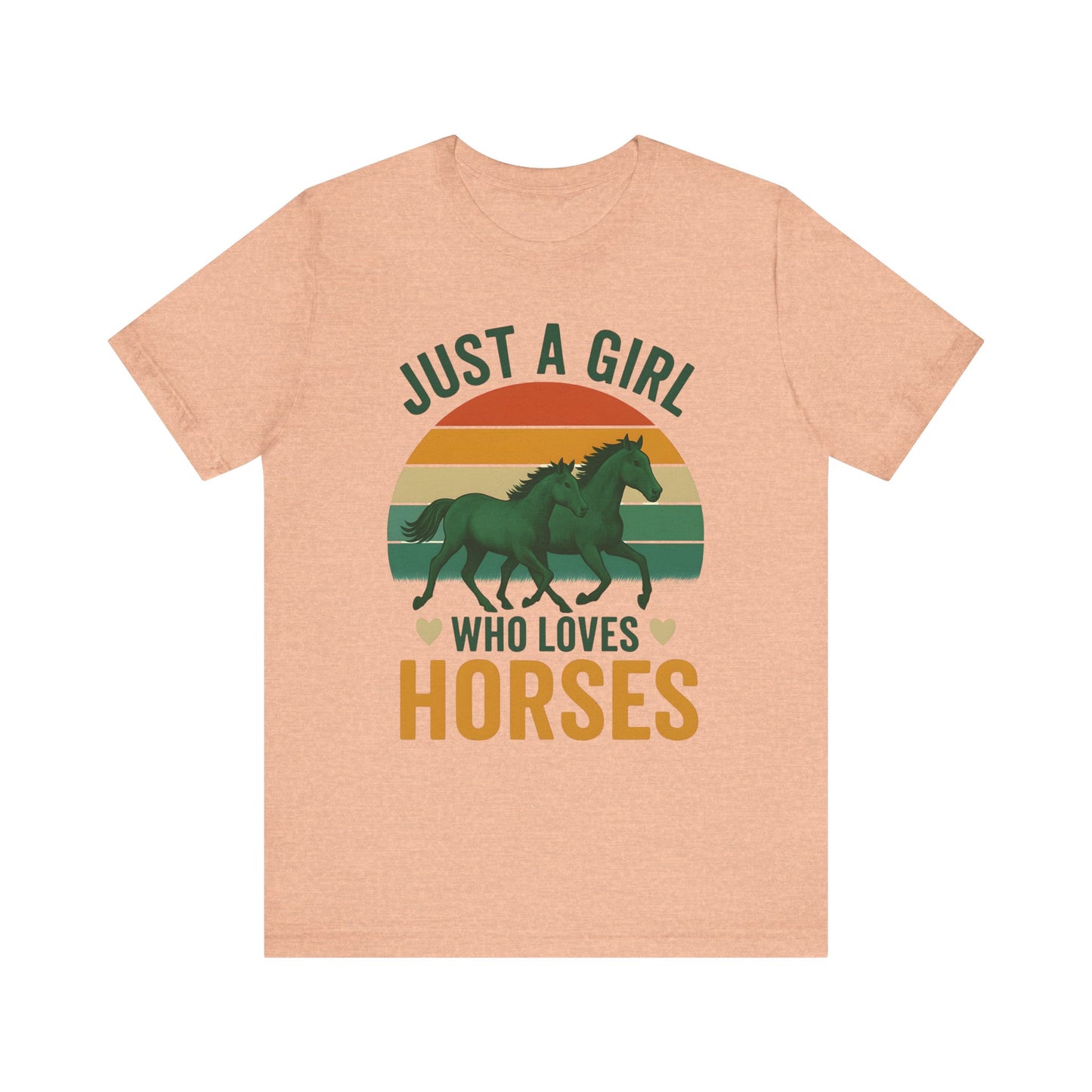 Just a Girl Who Loves Horses Tee | Horse Lover Shirt, Equestrian Gift, Casual Summer Tee, Birthday Present, Gift for Horse Girls