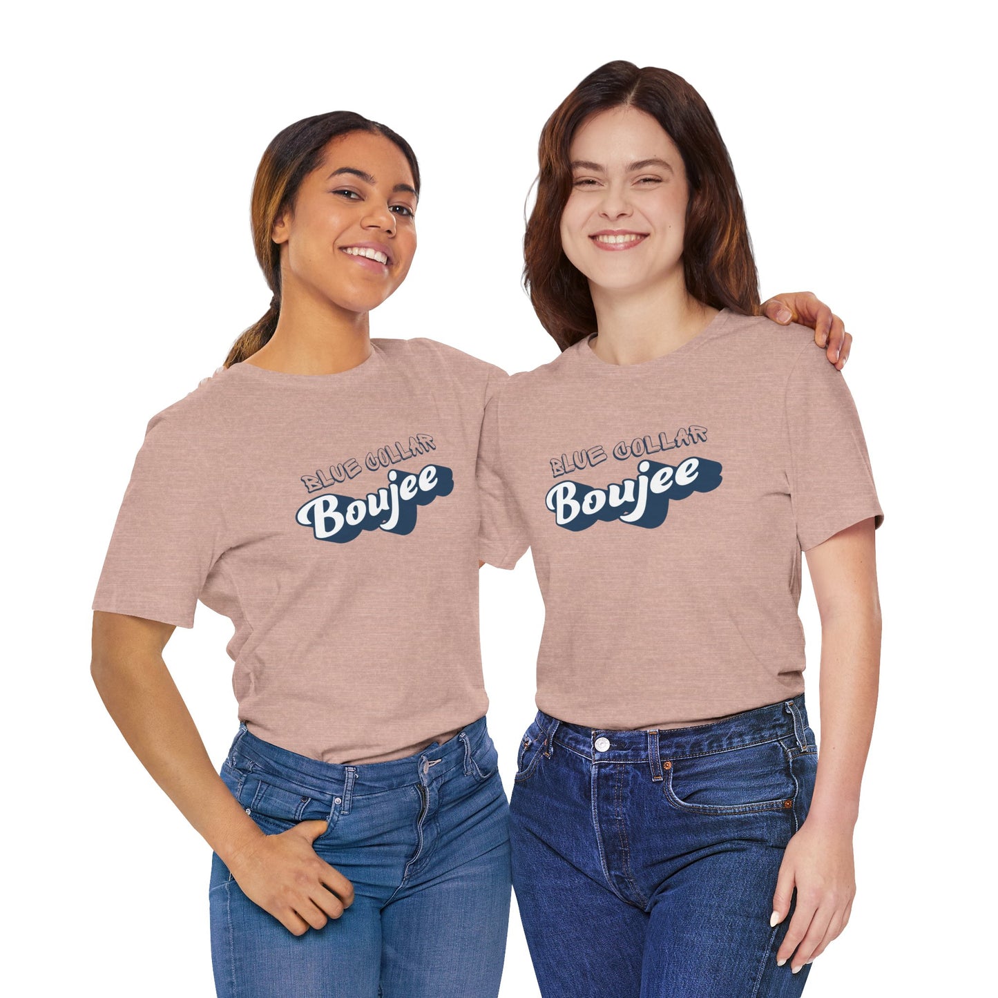 Boujee Blue Collar Unisex Tee, Trendy Graphic Shirt, Casual Wear, Gift for Him/Her, Fun Attire for Themed Parties
