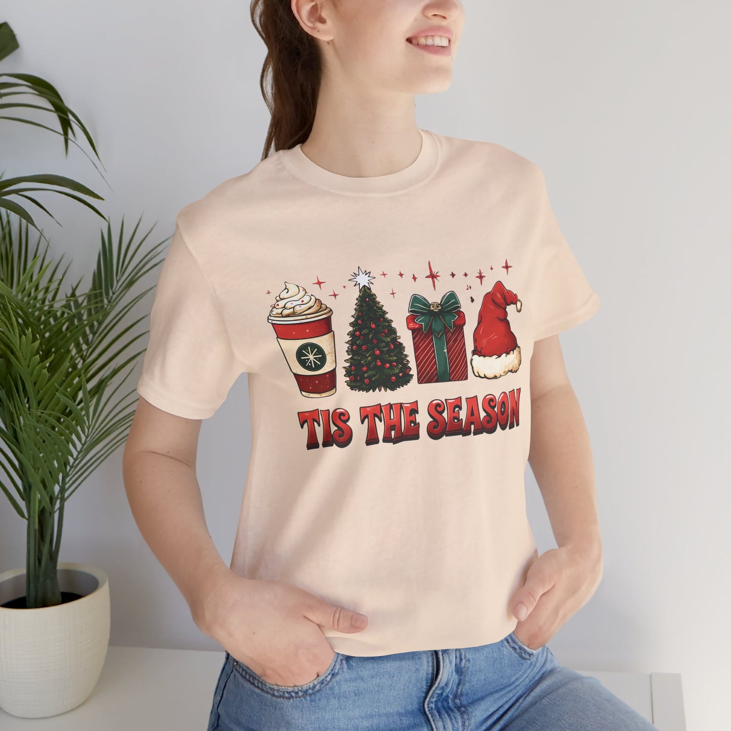 Holiday Cheer Short Sleeve Tee | 'Tis the Season Shirt | Festive Casual Wear | Christmas Gift | Unisex Tee | Seasonal Apparel