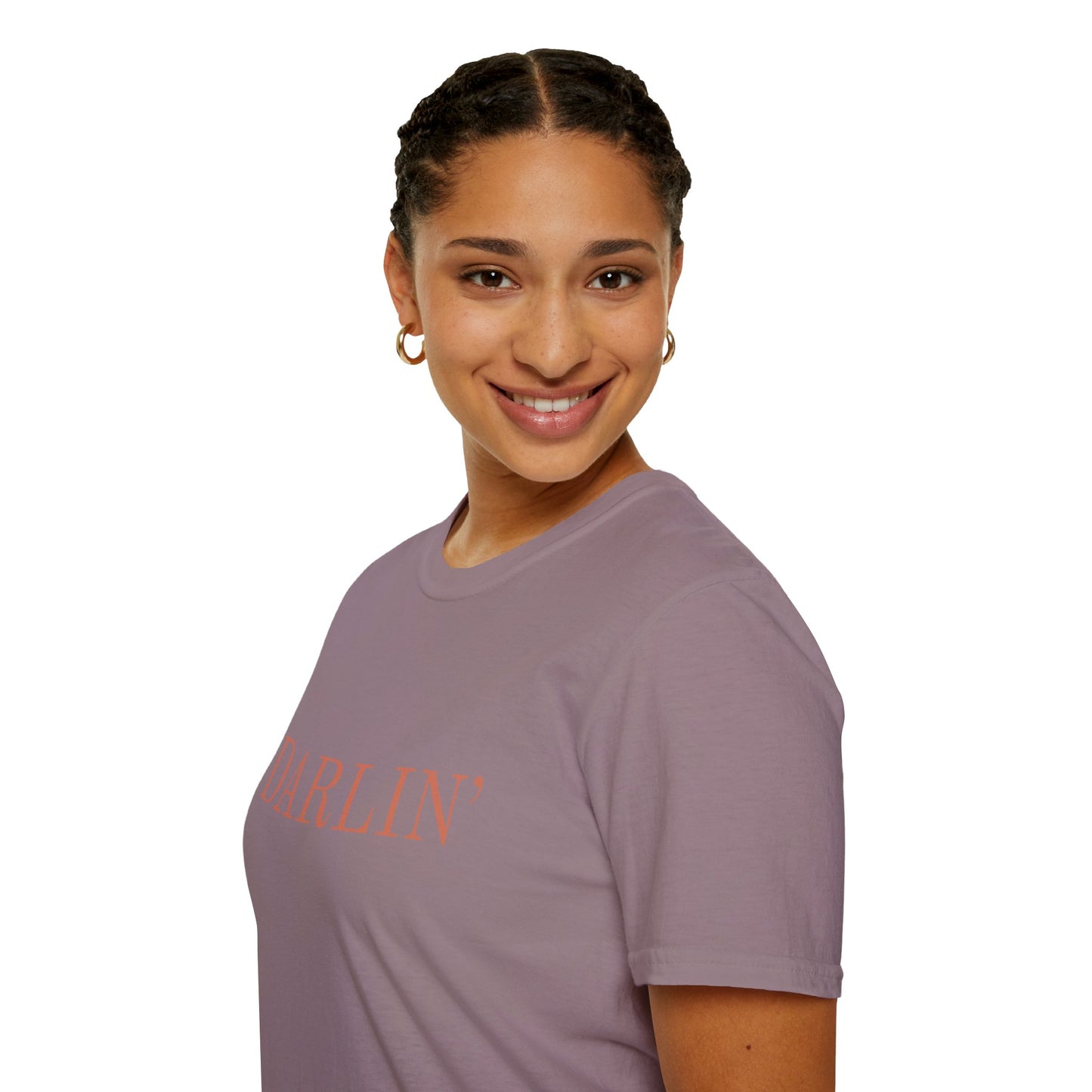 Darlin' Unisex Softstyle T-Shirt, Casual Tee, Gift for Her, Everyday Wear, Cute Graphic Tee, Trendy Fashion Top