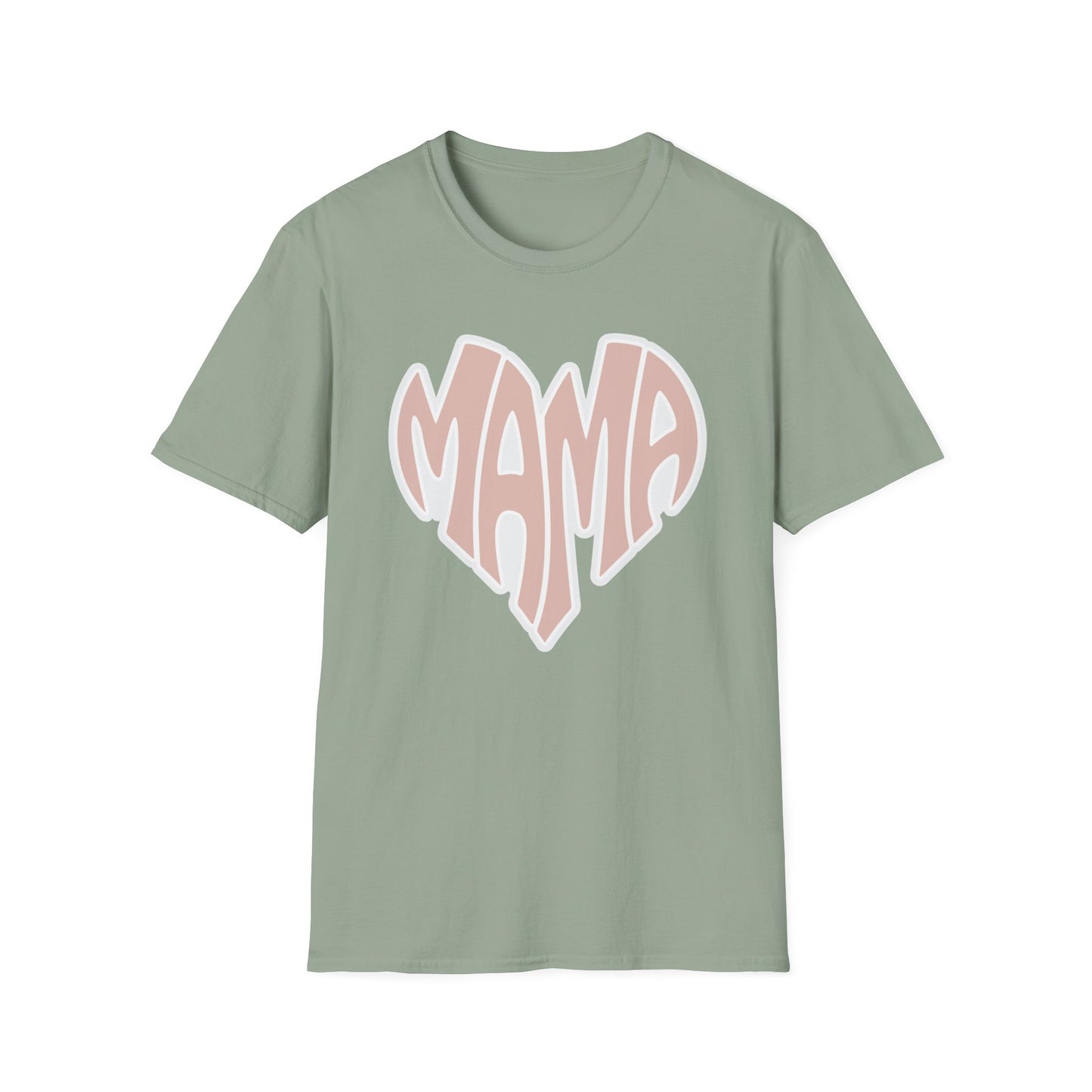 Mama Heart Unisex Softstyle T-Shirt | Gifts for Moms | Casual Wear | Mother's Day | Family Celebrations