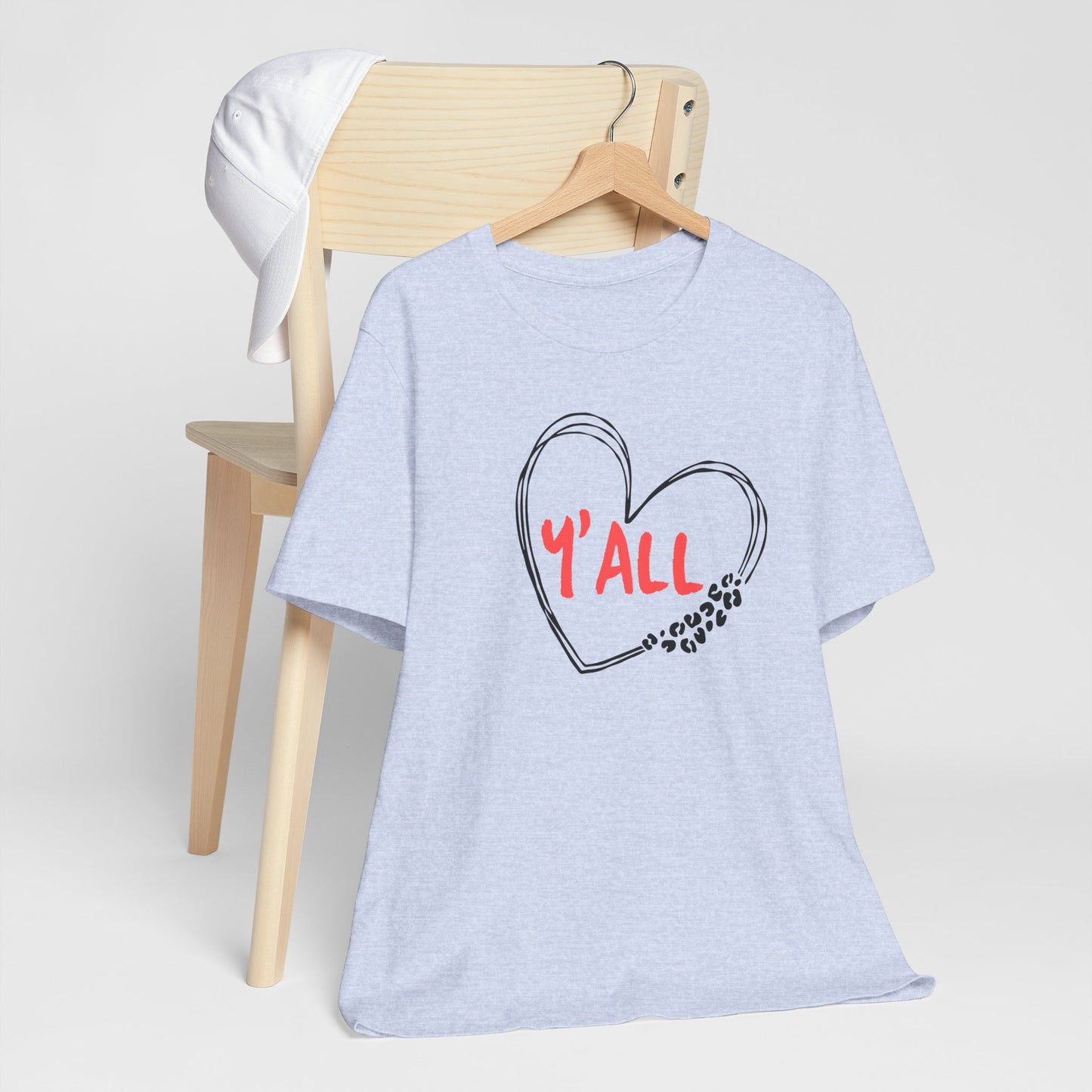 Heartfelt Love Unisex Tee - Casual Style, Y'all Shirt, Gift for Friends, Valentine's Day, Cozy Outfit, Everyday Wear