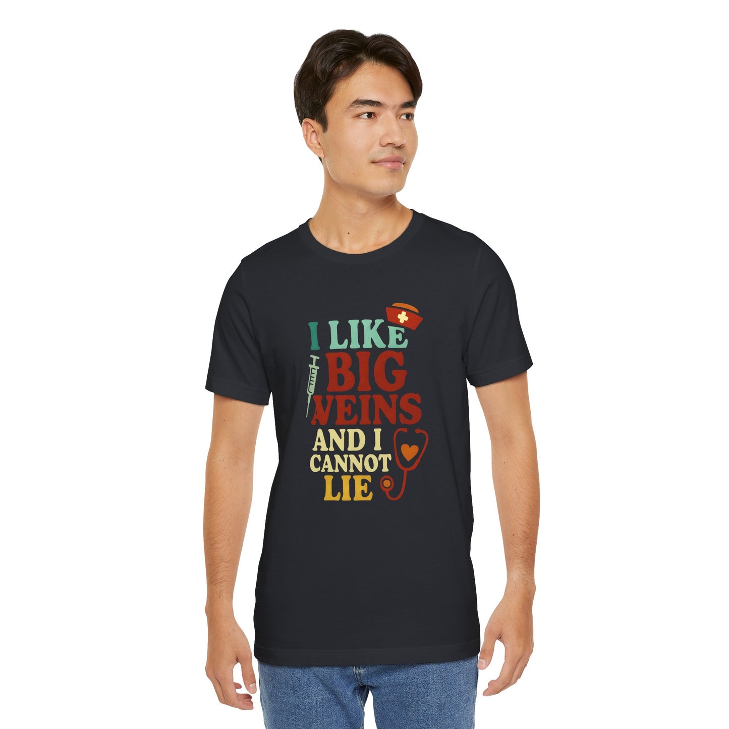 Humorous Medical Tee: I Like Big Veins and I Cannot Lie, Fun Gift for Healthcare Workers, Medical Humor Shirt, Perfect for Birthdays, [...]