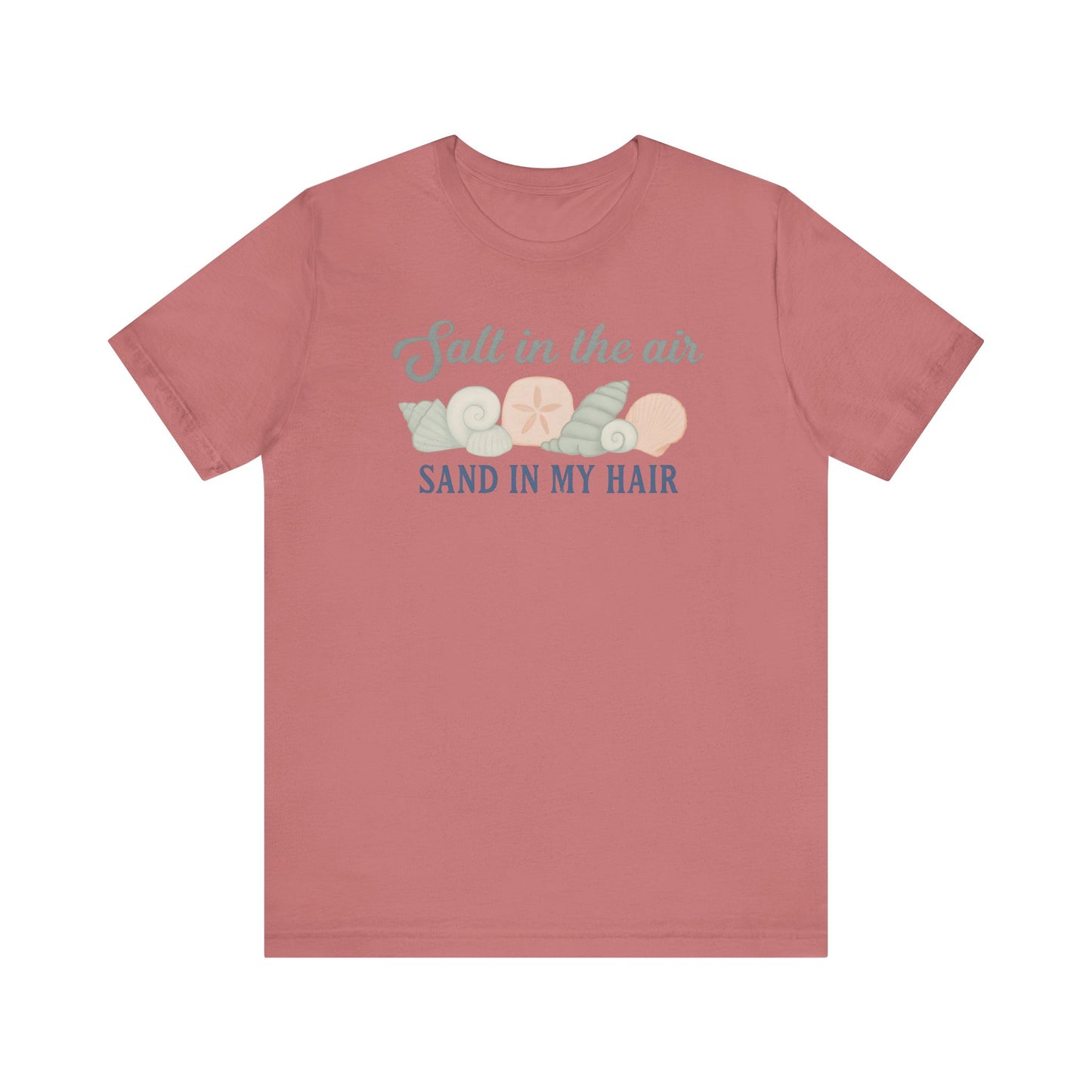 Salt in the Air, Sand in My Hair Unisex Tee | Beach Vibes Shirt, Summer Tee, Vacation Shirt, Nautical Gift, Bohemian Style