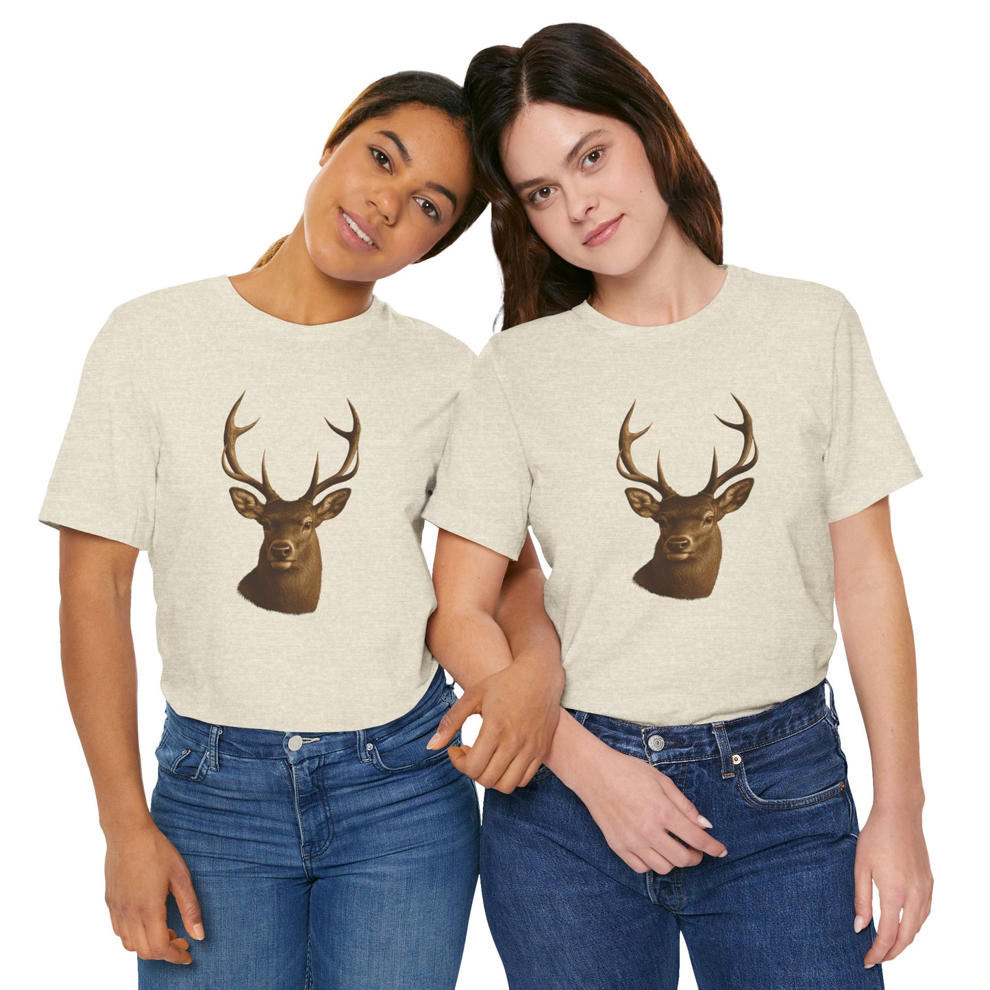 Rustic Deer Graphic Tee, Nature Lover Shirt, Outdoorsy Gift, Casual Wear, Wildlife Enthusiast Tee
