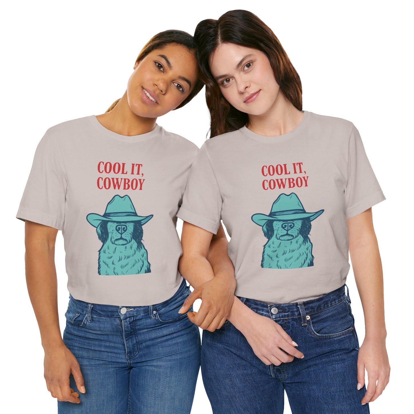 Cool It, Cowboy Unisex Tee - Fun Graphic T-Shirt for Dog Lovers, Birthday Gift, Country Style Fashion, Casual Wear