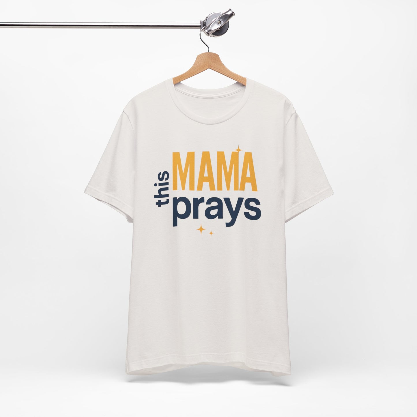 This Mama Prays Tee | Unisex Jersey Short Sleeve T-Shirt, Faith Gift, Mom Life Shirt, Inspirational Apparel, Christian Merchandise