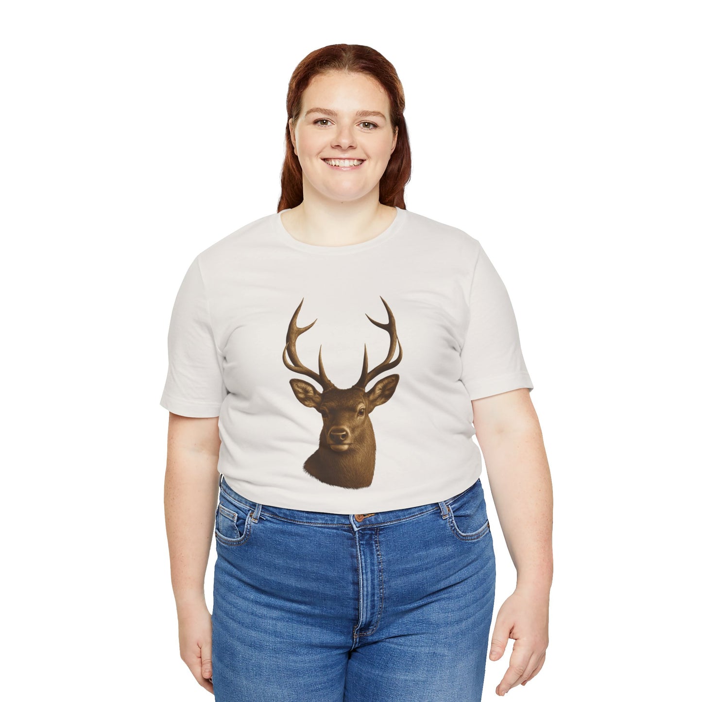 Rustic Deer Graphic Tee, Nature Lover Shirt, Outdoorsy Gift, Casual Wear, Wildlife Enthusiast Tee