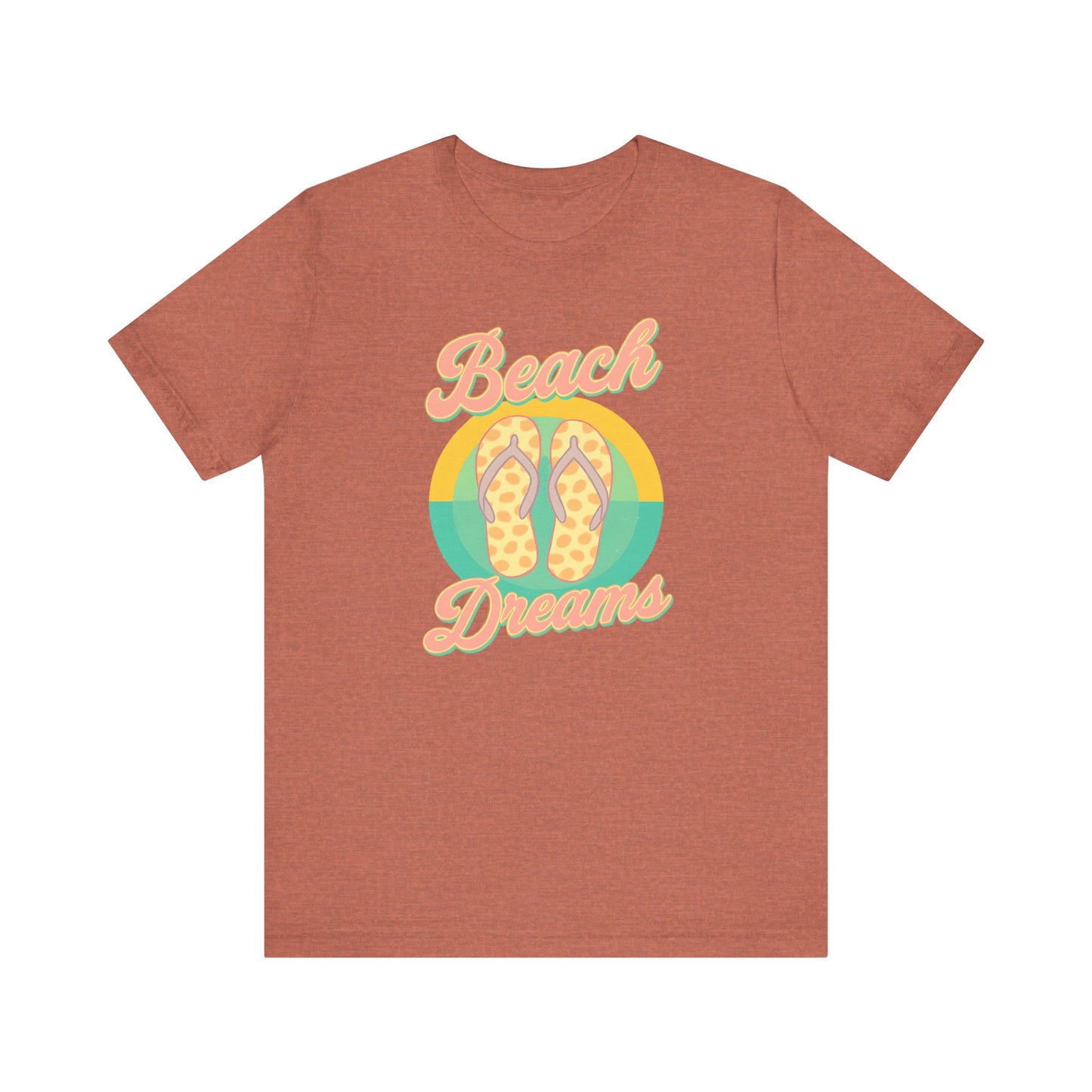 Beach Dreams Unisex Jersey Tee, Flip Flop Summer Shirt, Vacation Outfit, Beach Lover Gift, Casual Summer Wear