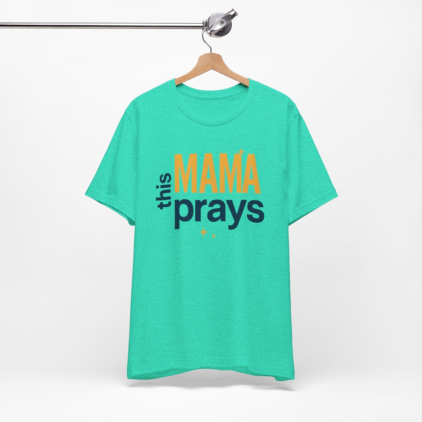 This Mama Prays Tee | Unisex Jersey Short Sleeve T-Shirt, Faith Gift, Mom Life Shirt, Inspirational Apparel, Christian Merchandise