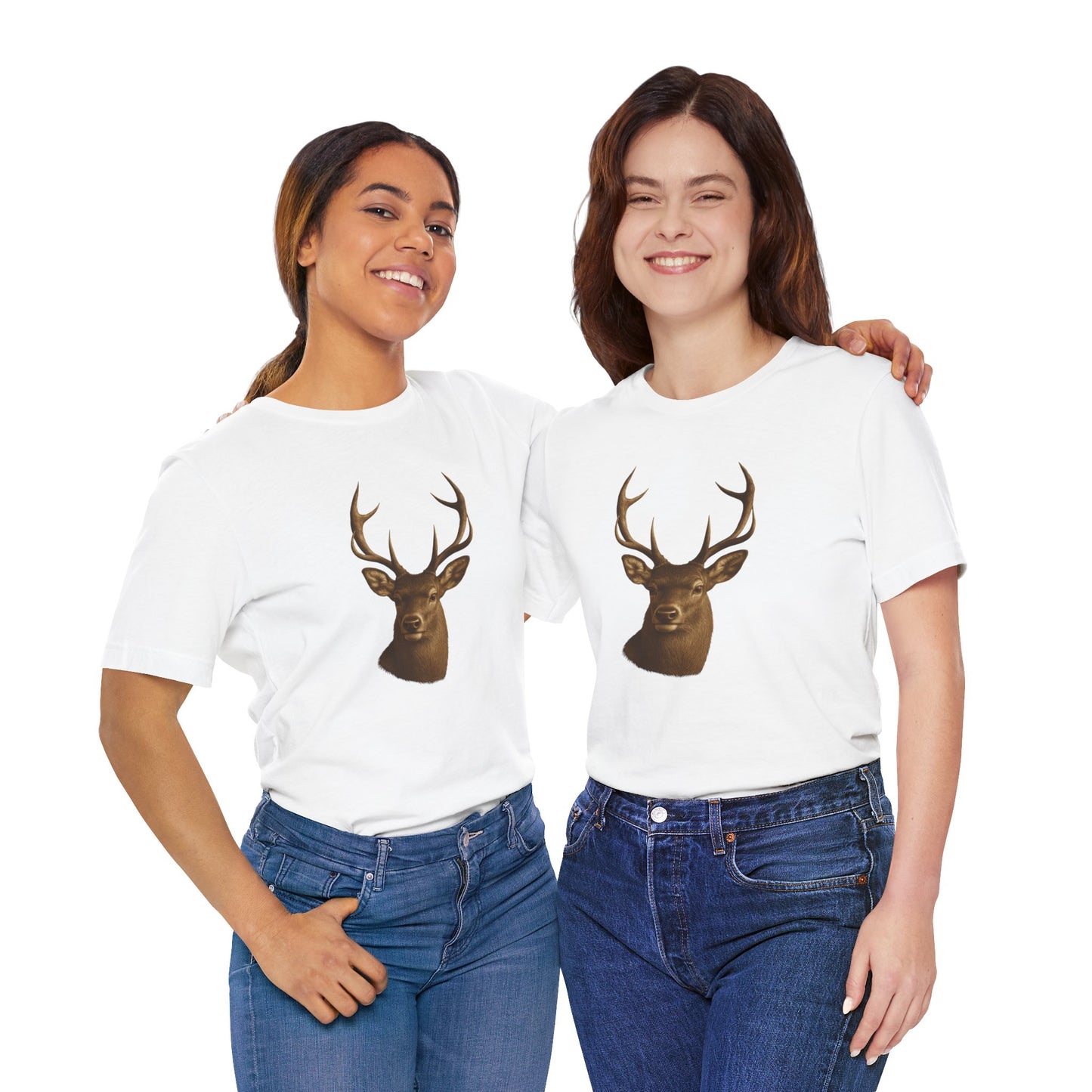 Rustic Deer Graphic Tee, Nature Lover Shirt, Outdoorsy Gift, Casual Wear, Wildlife Enthusiast Tee