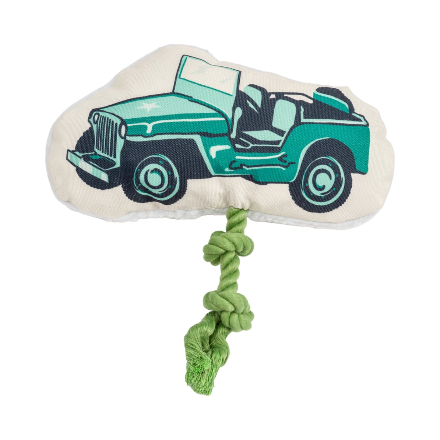 Country Living Retro Army Jeep with Squeaker & Crinkle Paper Plush Dog Toy